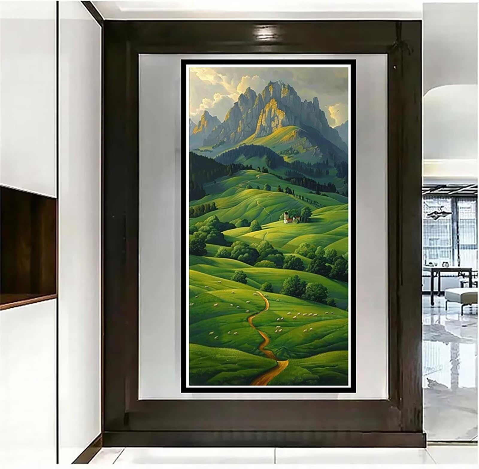 Dipingere con i Numeri Adulti Prateria, Dipingere con i Numeri Paesaggio, Fai da te Paint by Numbers per Principianti, Hobby Creativi Adulti, Painting by Numbers per Decorazioni Casa 80x160cm A-2168
