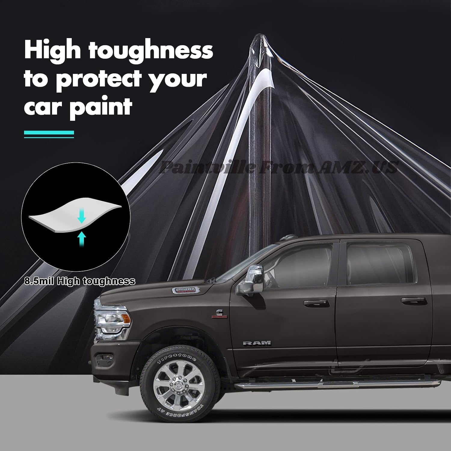 for Dodge Ram 2500 2019-2024 TPU PPF Paint Protective Film Custom Fit Anti Scratch Self Healing Shield Guard Car Finishing Accessories for Headlight