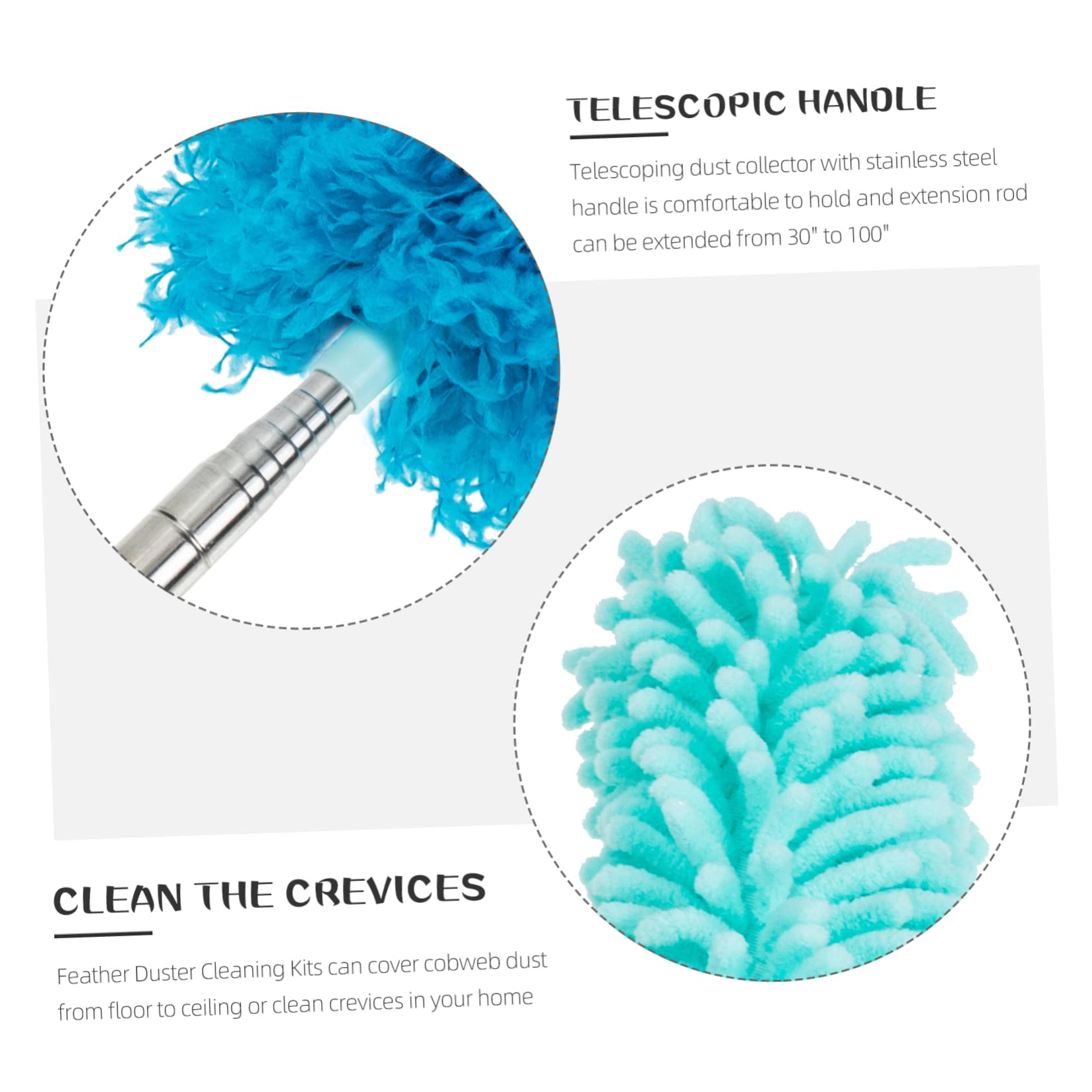 Gogogmee Telescopic Duster Brush Washable Retractable Cleaner for Home Cleaning Ceiling and Blinds