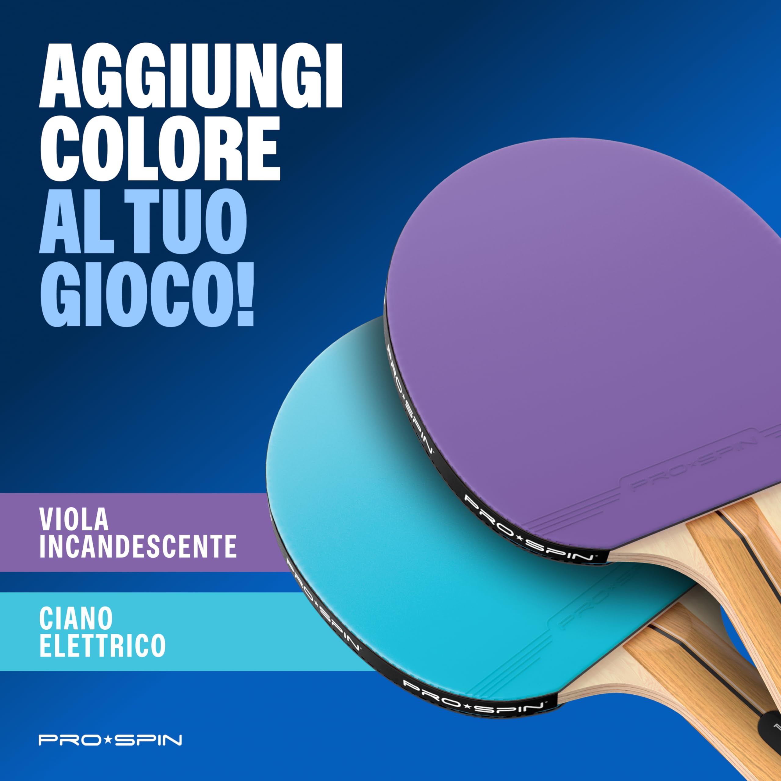 PRO-SPIN Set da Tavolo Portatile - Kit Premium con Rete Estensibile per Qualsiasi Tavolo, Racchette, Palline e Custodia per Ping Pong