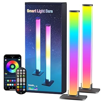Smart Light Bars,Barhootao LEDIC Ambient Lighting for Gaming, Movies, PC, TV, Room Decoration,Music Sync,Voice-Pickup,APP&Remote Control,16 Million Colors,USB Interface(Without Adapter)
