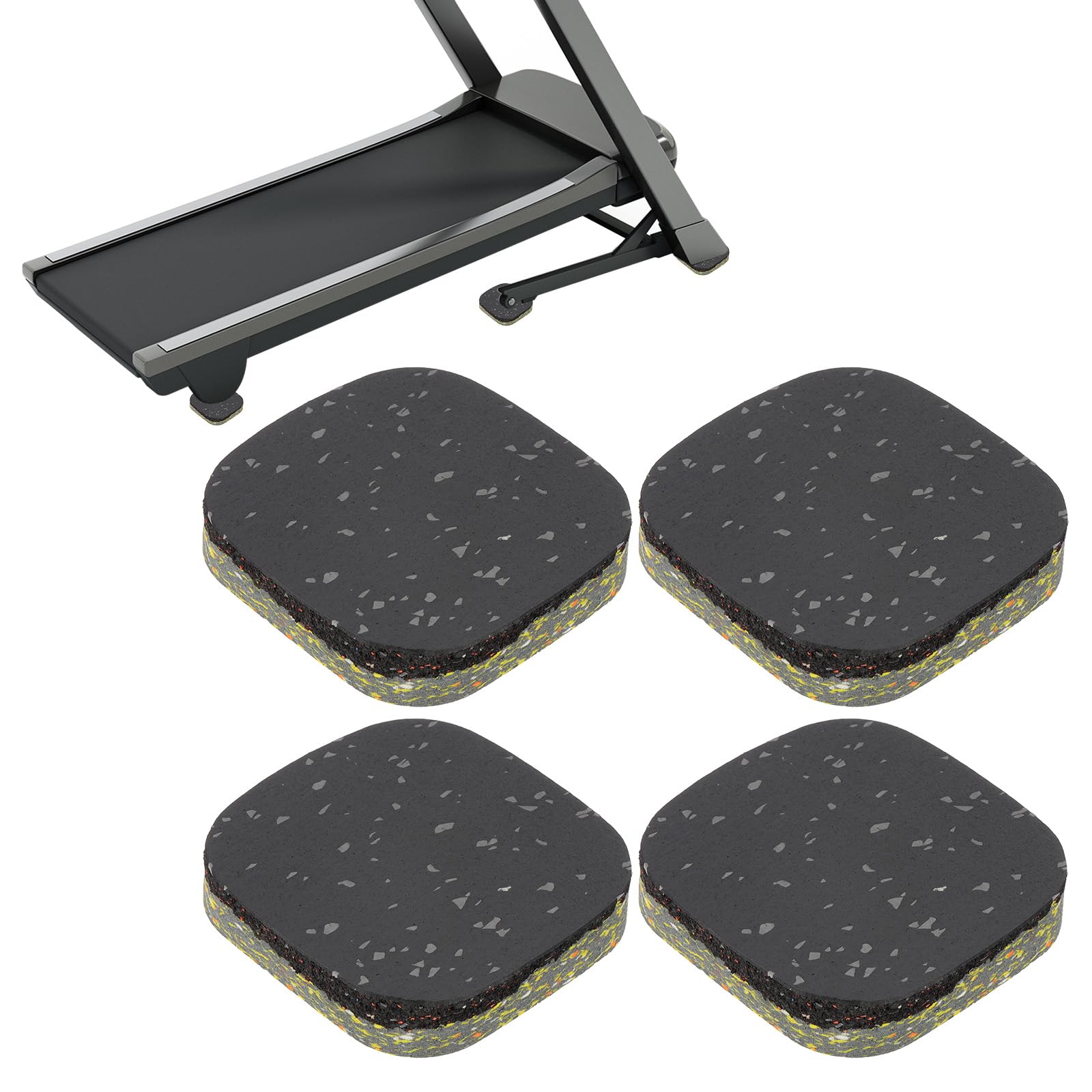 Tapis de sol anti-vibration en mousse haute densité PATIKIL protection sol de fitness gris