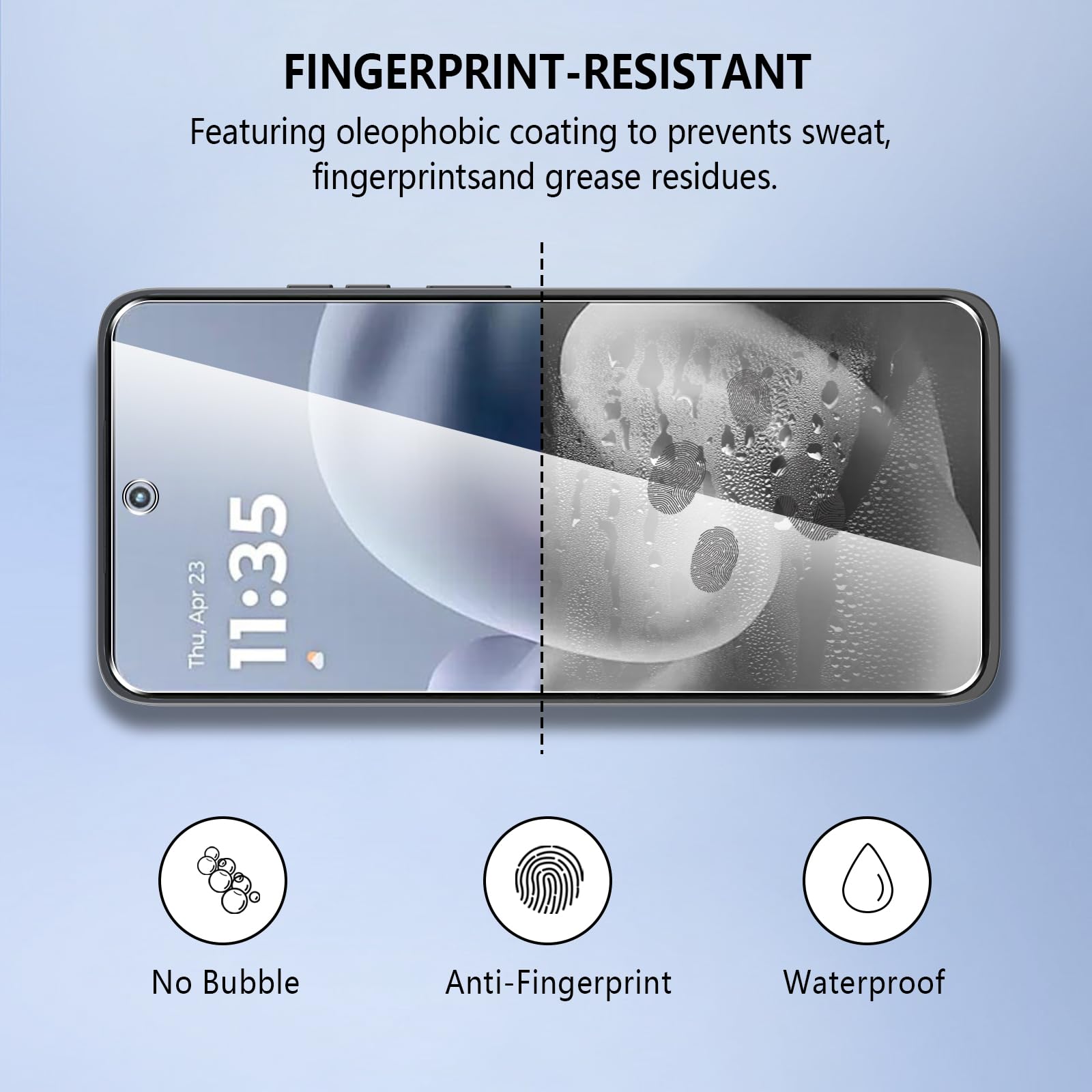 Pollachi [3 Pezzi Vetro Temperato per Moto G86/Moto G86 Power,Durezza 9H Anti Graffio,Anti-Impronte Senza Bolle,Pellicola Protettiva per Moto G86/Moto G86 Power