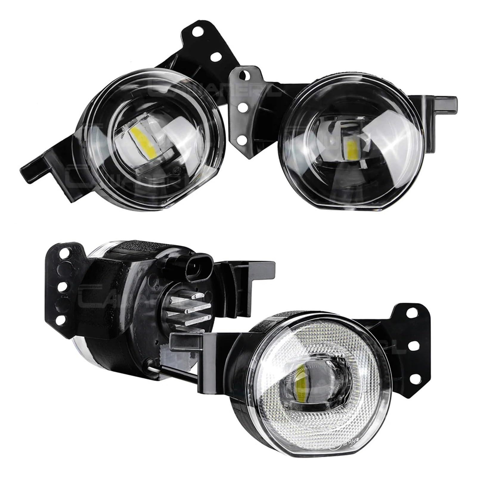Brouillard Avant Angel Eye Antibrouillard DRL Voiture LED Diurne Lampe 9006 Pour BMW E46 E60 E63 E90 525i 530i 545i 550i 323i 325i Canbus Phare Travail(Yellow and Blue)