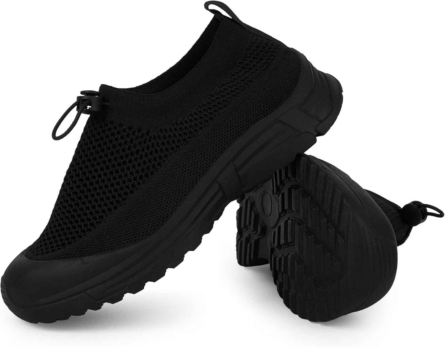 Women’s Slip On Sneakers Non Slip Breathable Mesh Walking Shoes Casual Lightweight Drawstring Workout Shoes