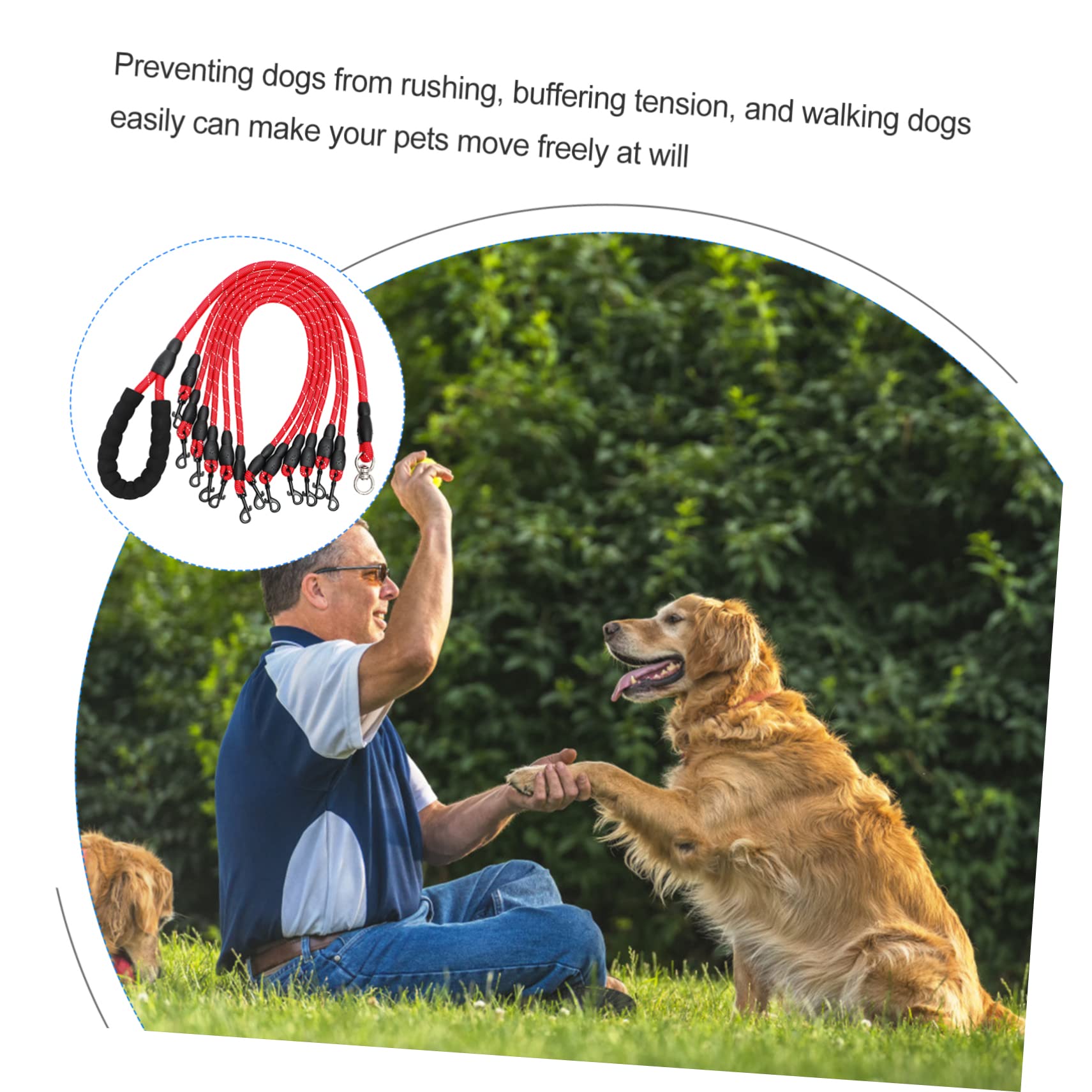 FRCOLOR Köpfige Hundeleine Für Sicheres Training Robuste Und Verschleißfeste Leine Für Hunde Für Und Kontrolle Hunde Gleichzeitig