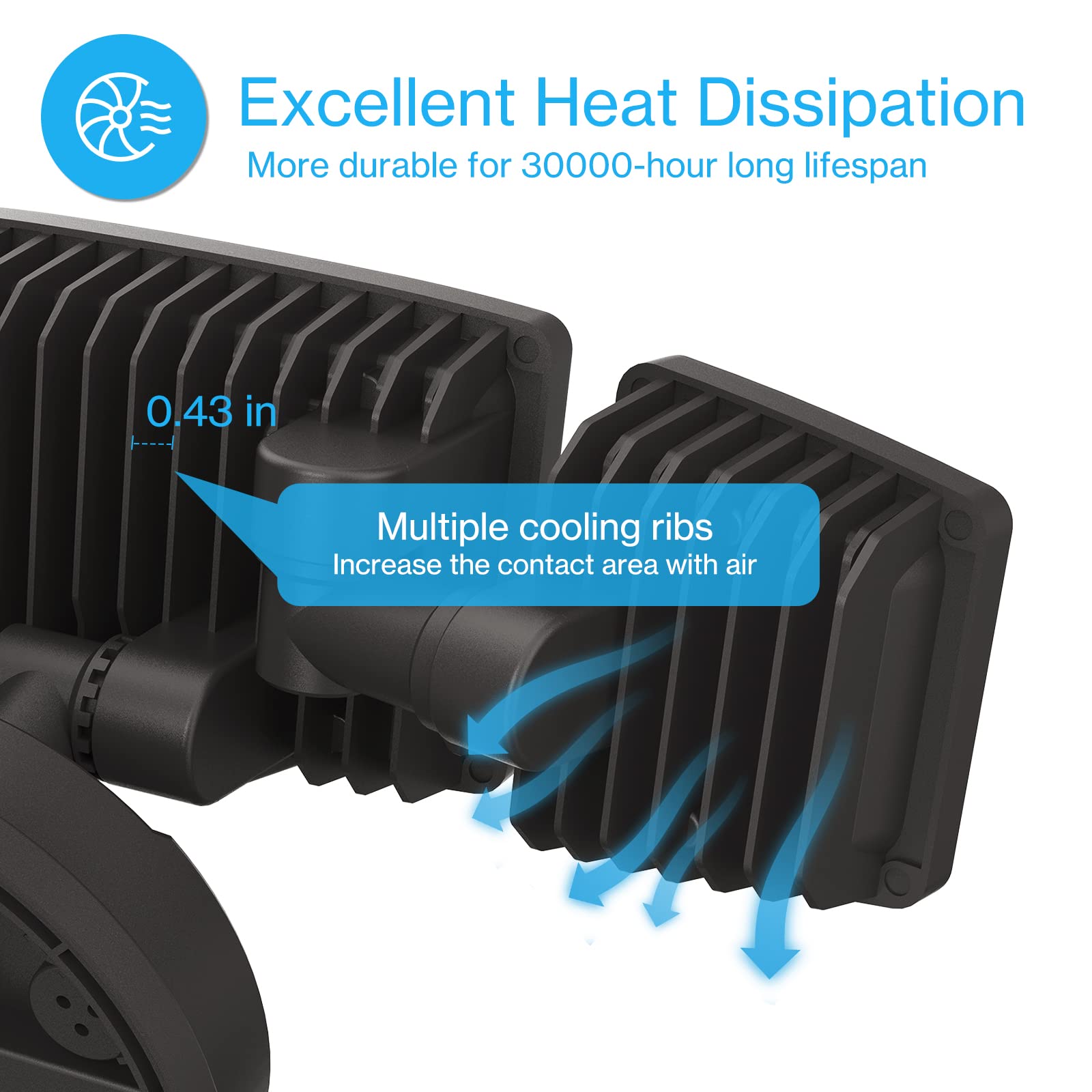 Olafus 55W Flood Lights Dusk to Dawn Outdoor Lighting, IP65 Waterproof LED Security Light with Photocell, 5500LM Dusk Dawn Outside Light, 6500K Black Exterior Floodlight for Yard Garden Porch Backyard