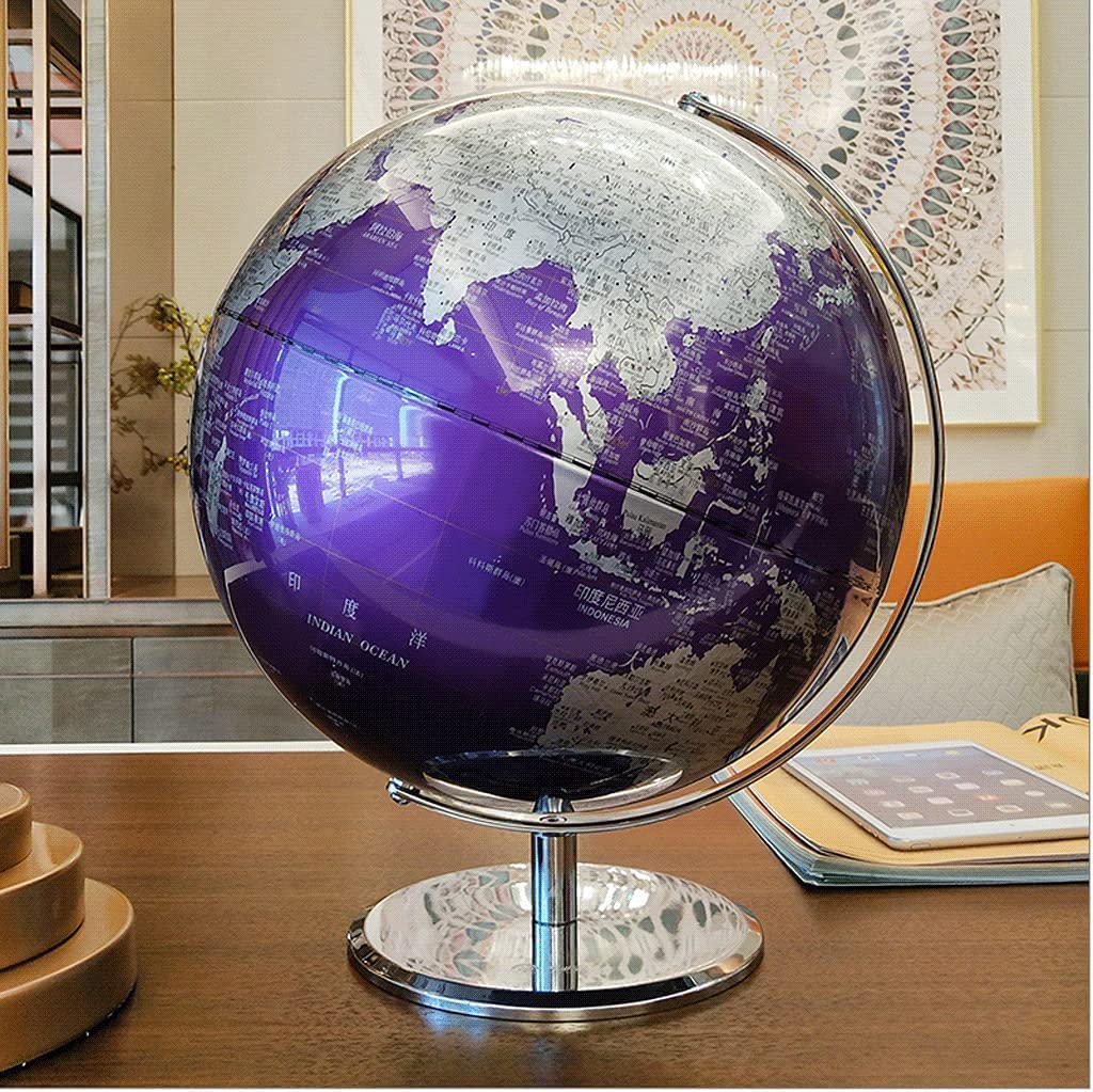 KRXSOBNV Globe, With Non-Slip Base for Adults Or Kids Diameter Globe Clear Text Marking(32cm D)