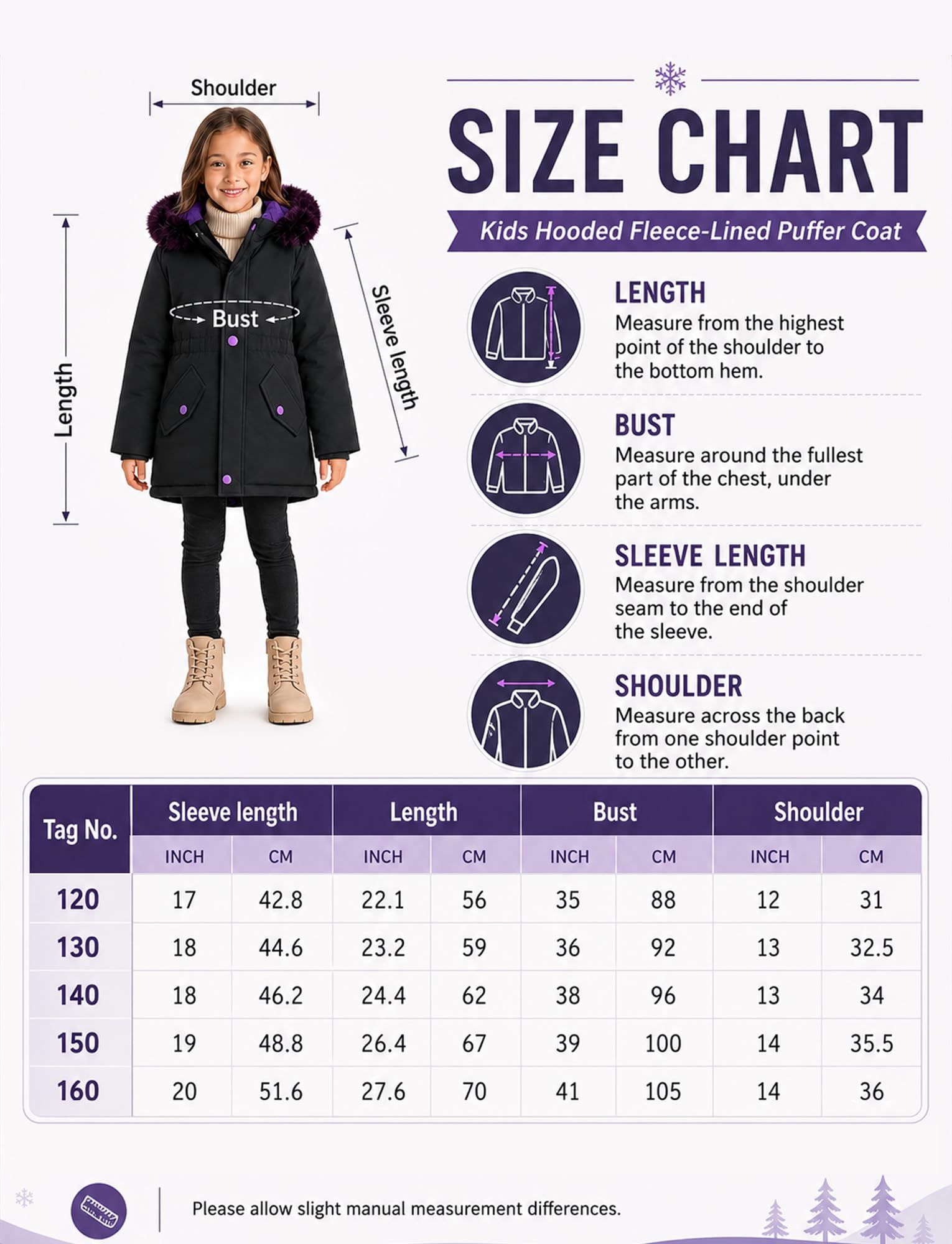 SEAUR Chaqueta Abrigo Invierno Niñas Chaqueta de Plumón Mi-Long Cazadoras Niña Parka Gruesa Cálida con Capucha/Capucha Extraíble Esquí Ropa 1-15 Años