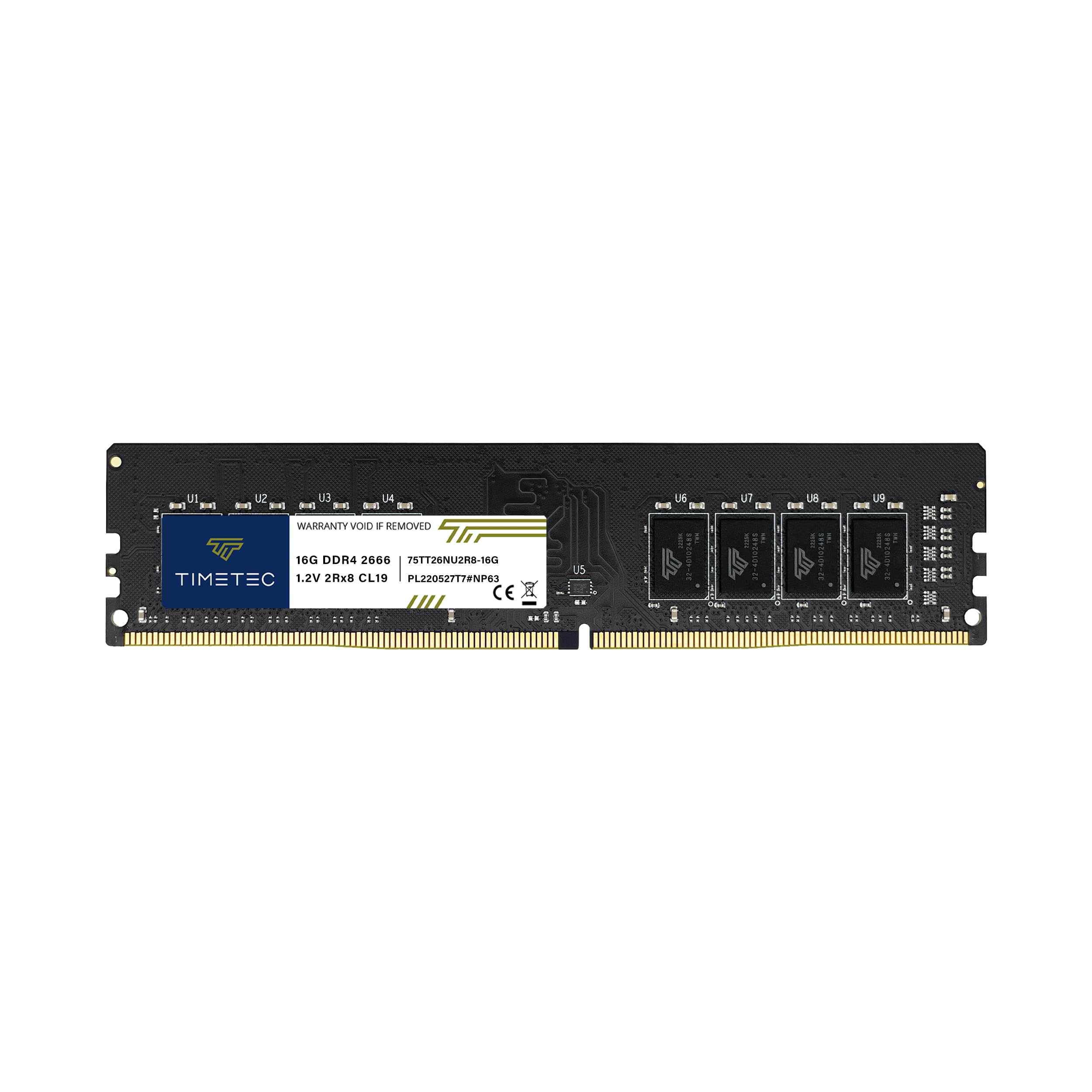 Timetec Premium 16GB DDR4 2666MHz PC4-21300 Non-ECC Unbuffered 1.2