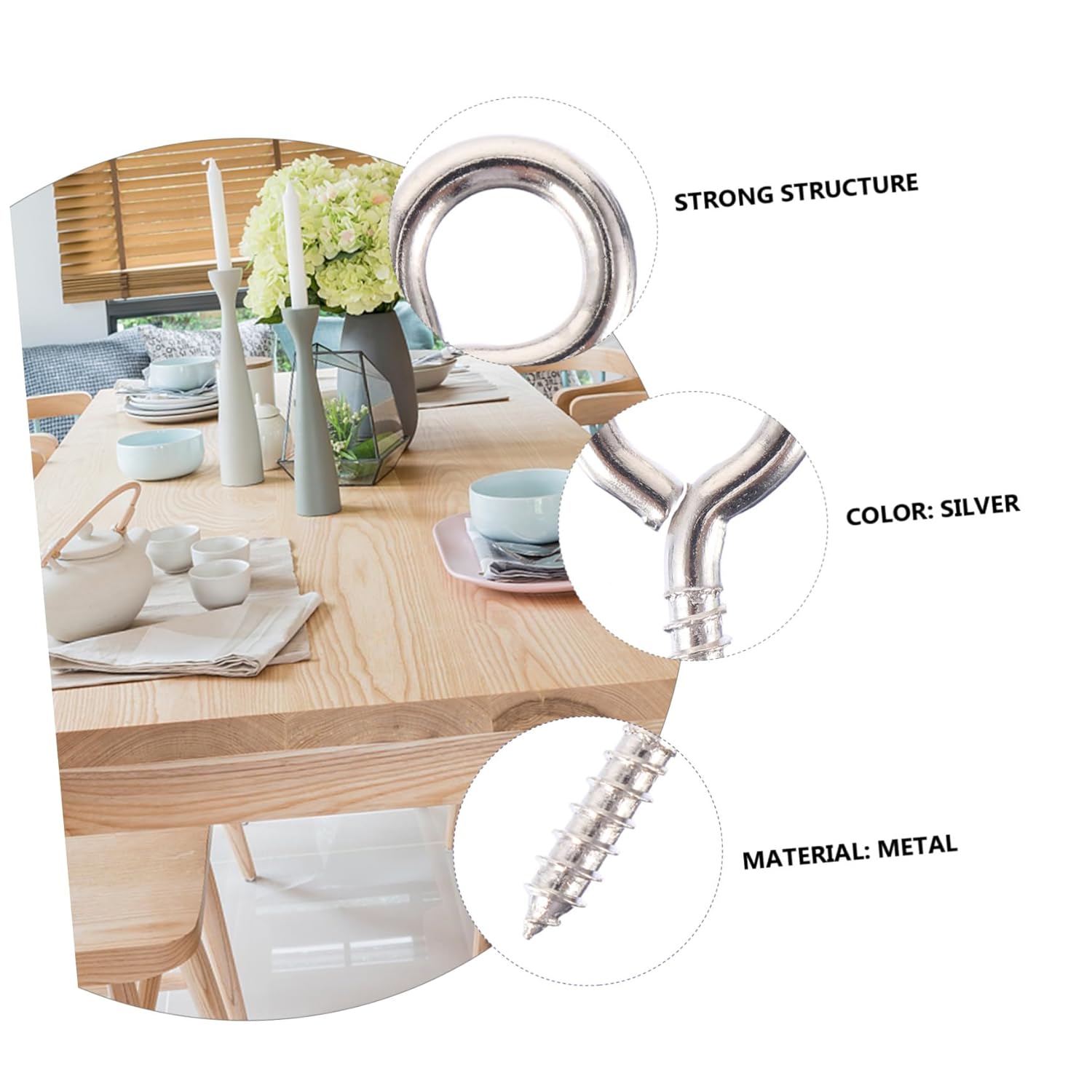 30pcs Sheep Eye Screw Nails Set Sheep for Projects Easy Installation for Household Organization and Crafting