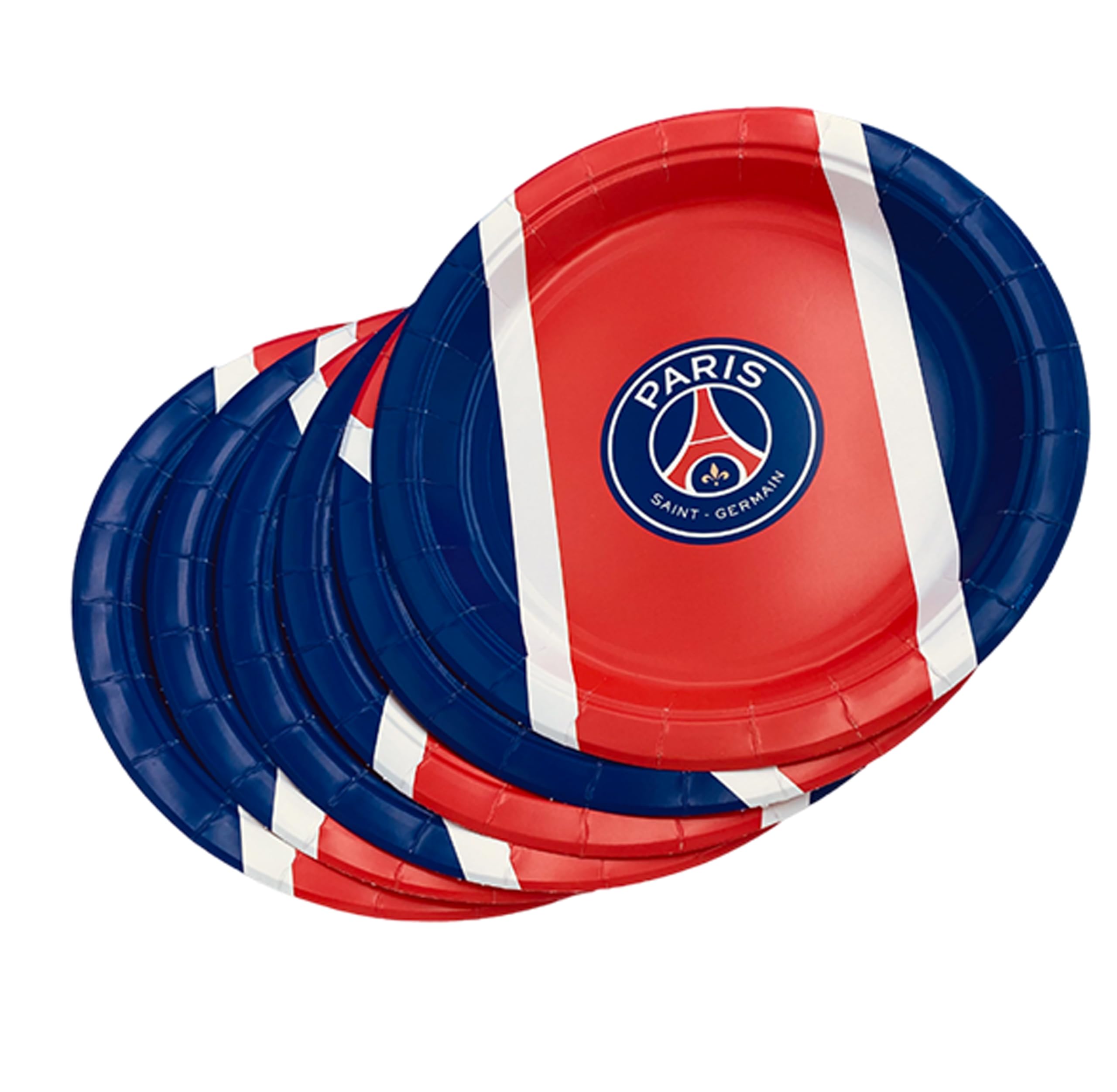 Paris Saint-Germain 6 x PSG Disposable Plates - Official Collection 23 cm