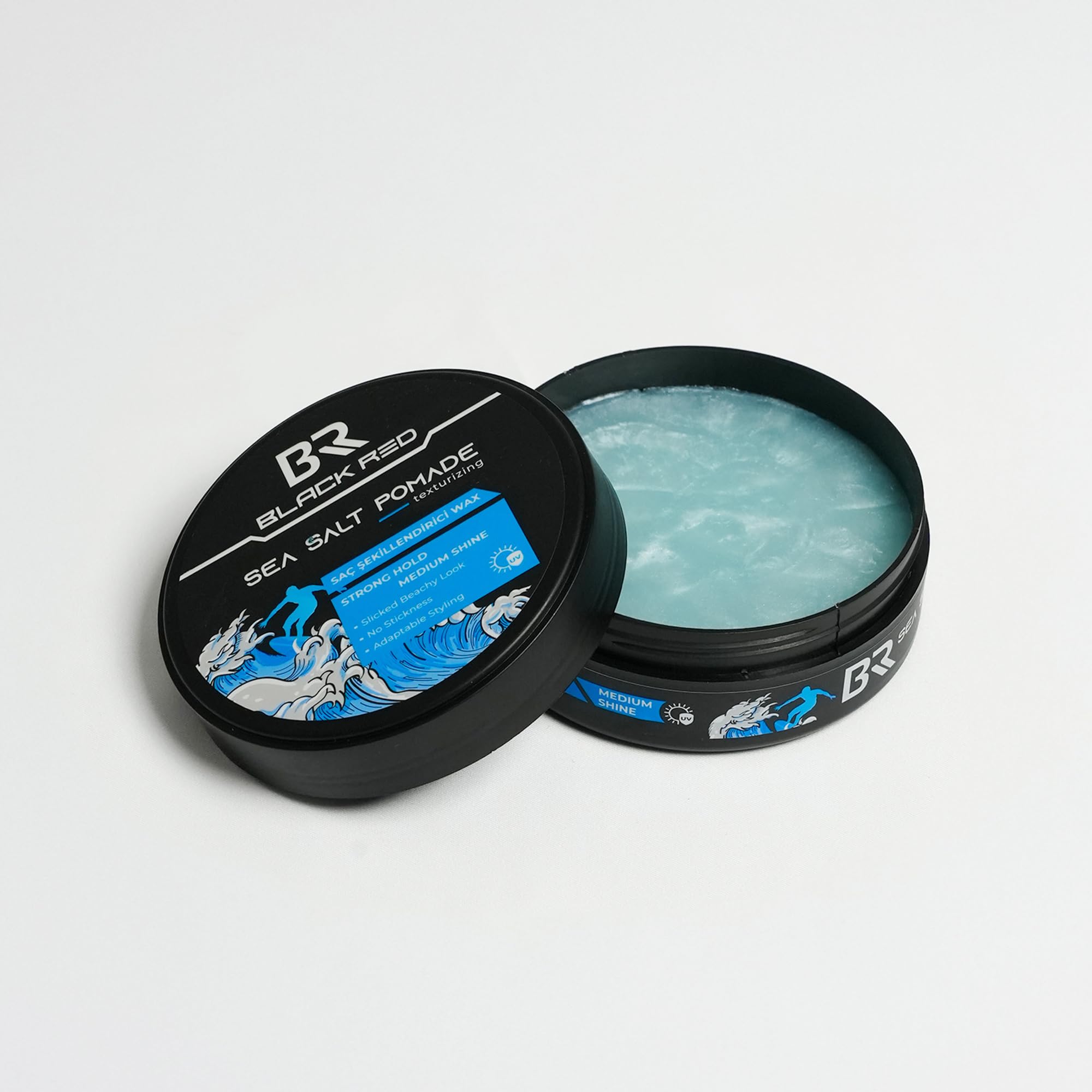 Black Red Sea Salt Pomade for Men 120ml, Blue, 120 g (Pack of 1) - Image 4