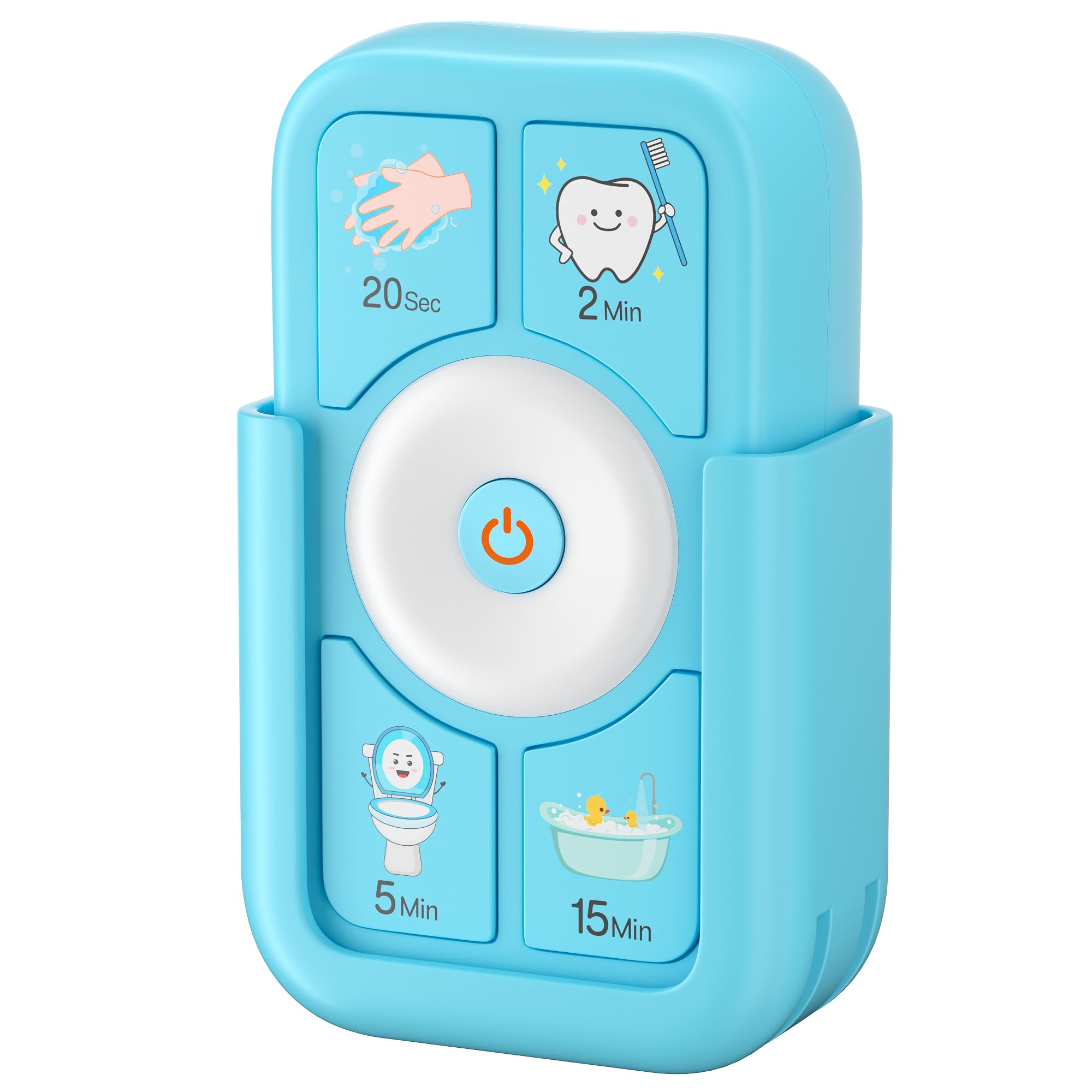 Timer for Kids Brushing: 2 Minutes Teeth Brush 20 Seconds Hand Washing 5 Min Toilet 15 Min Shower, Time Management Tool for Children - Blue Gifts for Kids