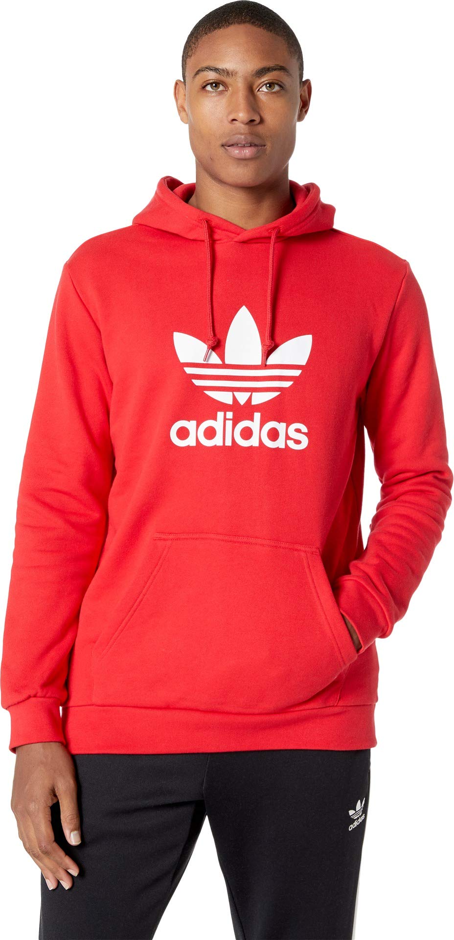 Adidas Originals Men's Red Adidas Trefoil Hoodie