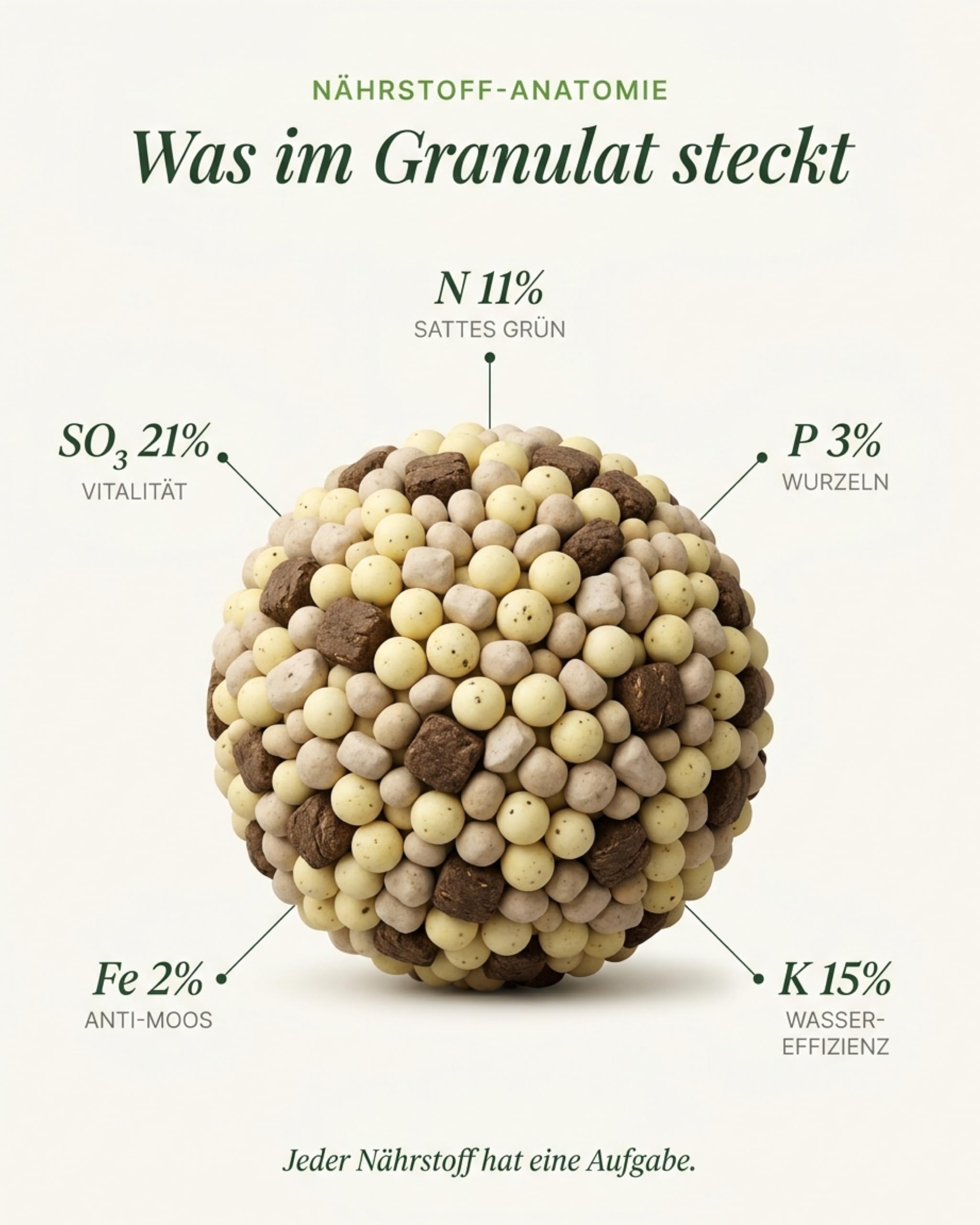 Organtic Sommerrasendünger 20kg, Dünger für sattgrünen Rasen, bekämpft Moos, für Streuwagen