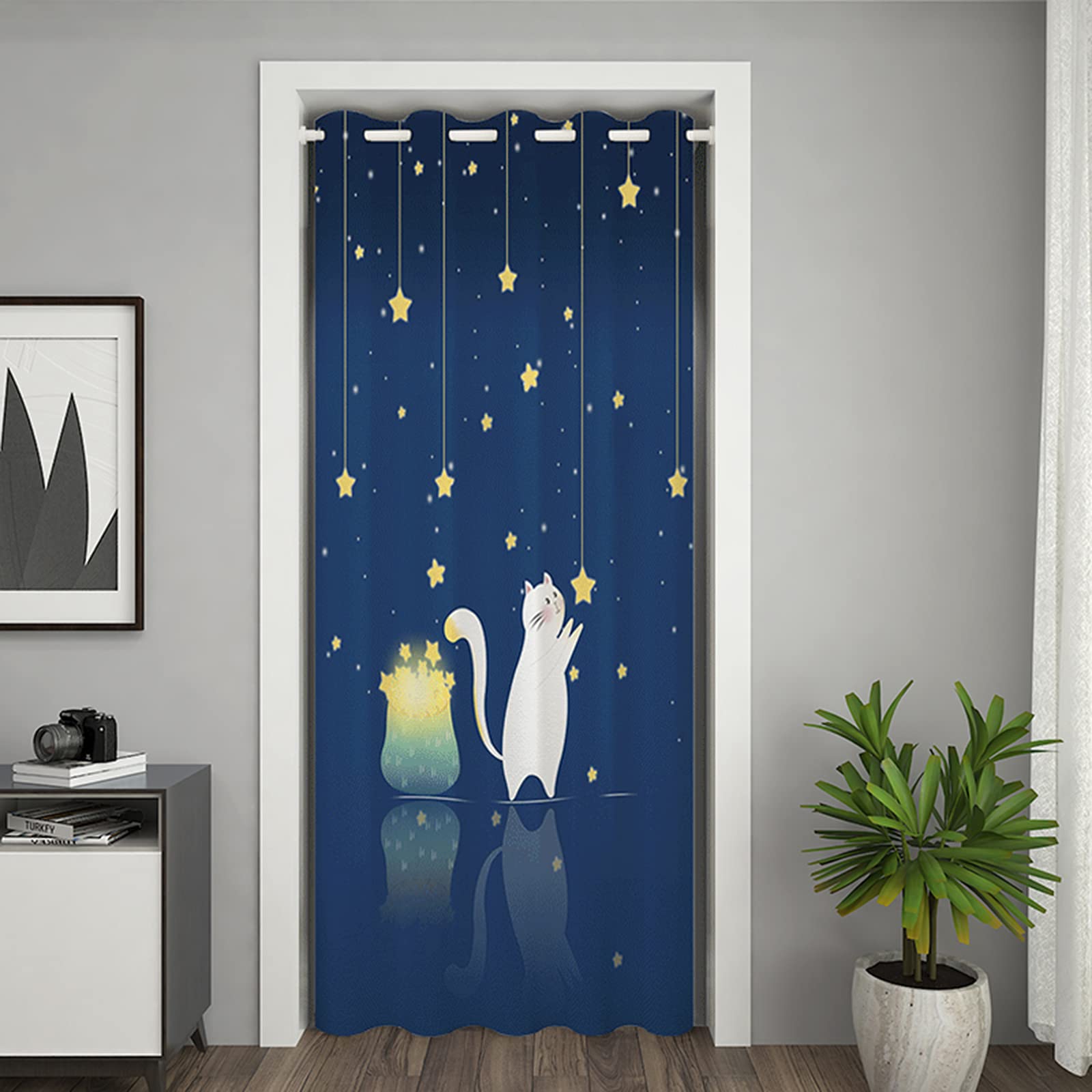 LZYCL Noise Reduce,Thermal Insulated,Windproof,Energy Efficient,Partition Curtain,Soft Door Curtain Panel,Blackout Curtain,Decorative Doorway Curtain-#7 (w) 250cm x (h) 200cm,For 141-170cm door width