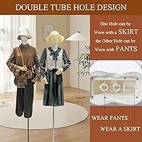 Vista 3 de Maniquí de forma de vestido femenino, torso de mujer para coser, cuerpo de maniquí de exhibición de ropa con soporte de altura ajustable dorado