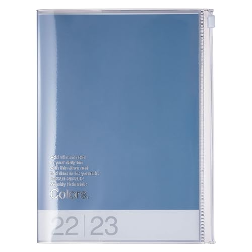 MARK'S 2022/2023 Taschenkalender A5 vertikal, COLORS, Blue: Von September 2022 bis Dezember 2023