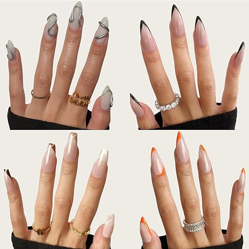 Miniatura 2 de Vnicesli Juego de 4 esmaltes de uñas de gel translúcidos, translúcidos, blanco, rosa, nude, esmalte de uñas de gel transparente, esmalte de uñas de