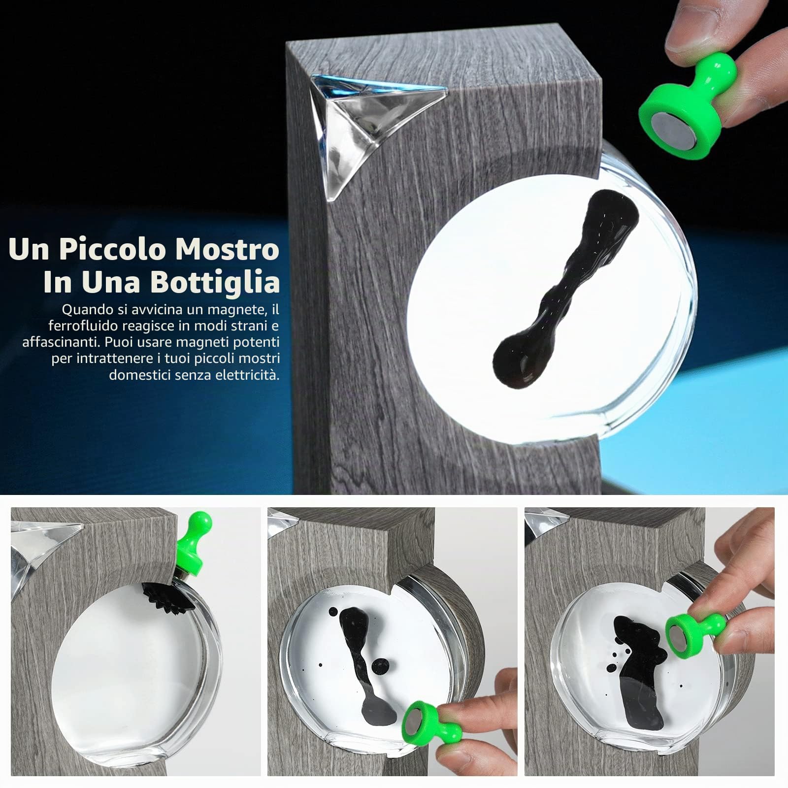 sovenomund Ferrofluid Speaker Music Mate, Lampada Ferrofluid che Balla a Ritmo di Musica - Decorazione da Scrivania, Regalo per Adolescenti (Non è un Altoparlante, Senza Suono)