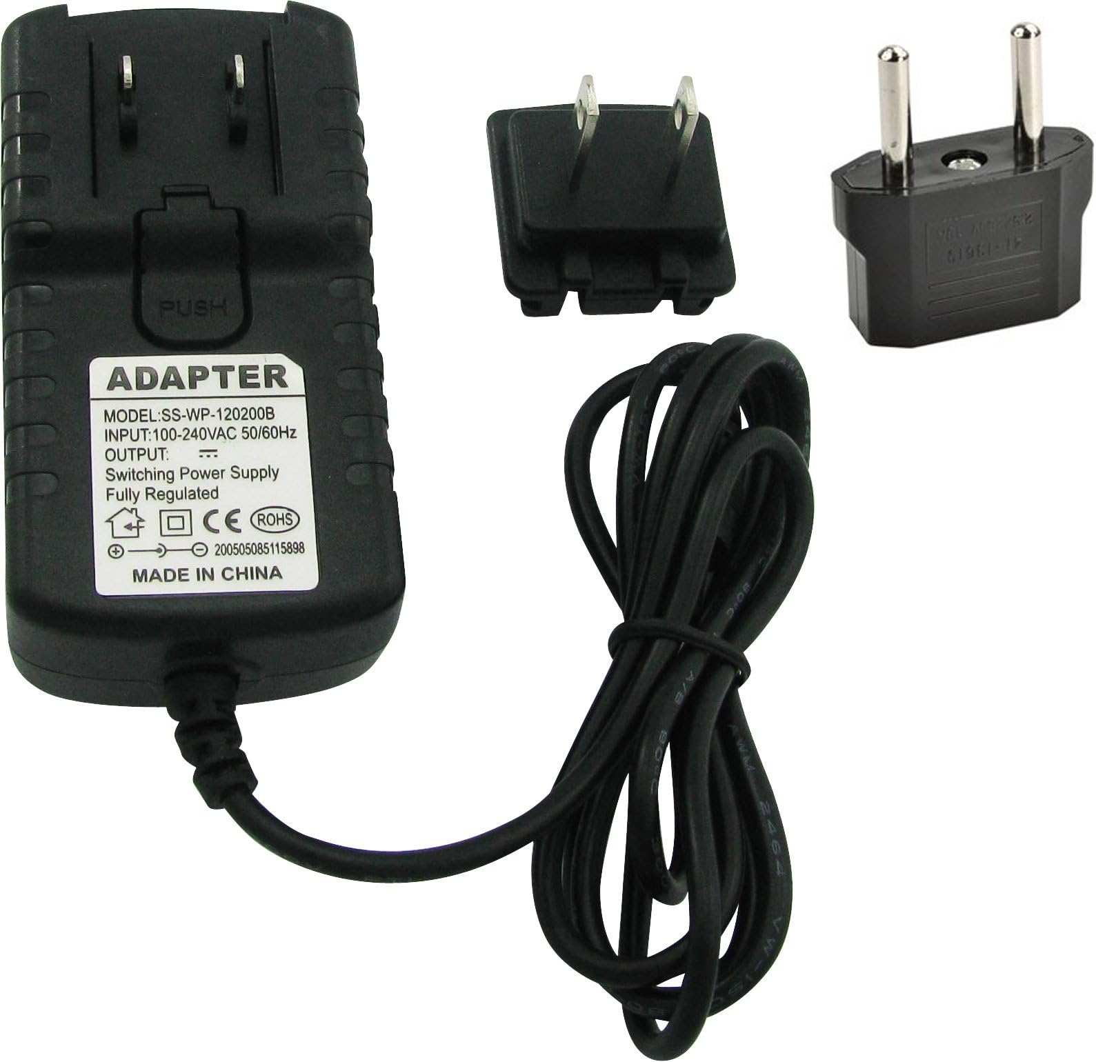 Asian Power Devices WA-18H12. Wall Adapter, Power Supply, AC-to-DC Interchangeable, Switching, 12V, 1.5A, 18W, 3.0" L x 1.9" W x 1.4" H