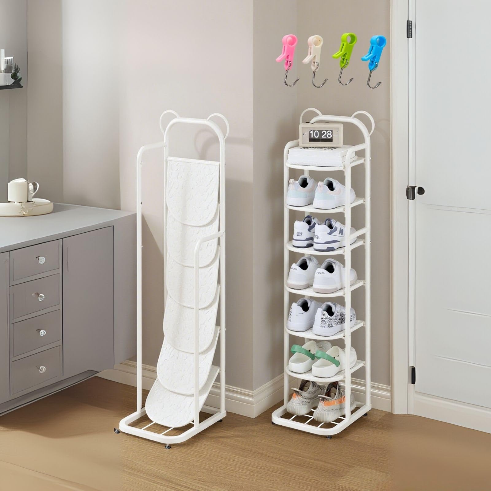 Dressing encombré ? Commandez cette étagère à chaussures verticale d'angle mince