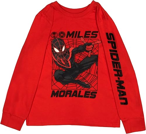 Miniatura 4 de Marvel Spider-Man and Avengers - Juego de 2 camisetas de manga larga para niños, Spiderman y Avengers para niños