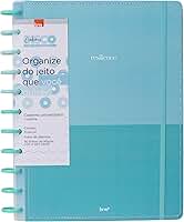 BRW Caderno Disco Universitário Turquesa Resiliense 80 Folhas