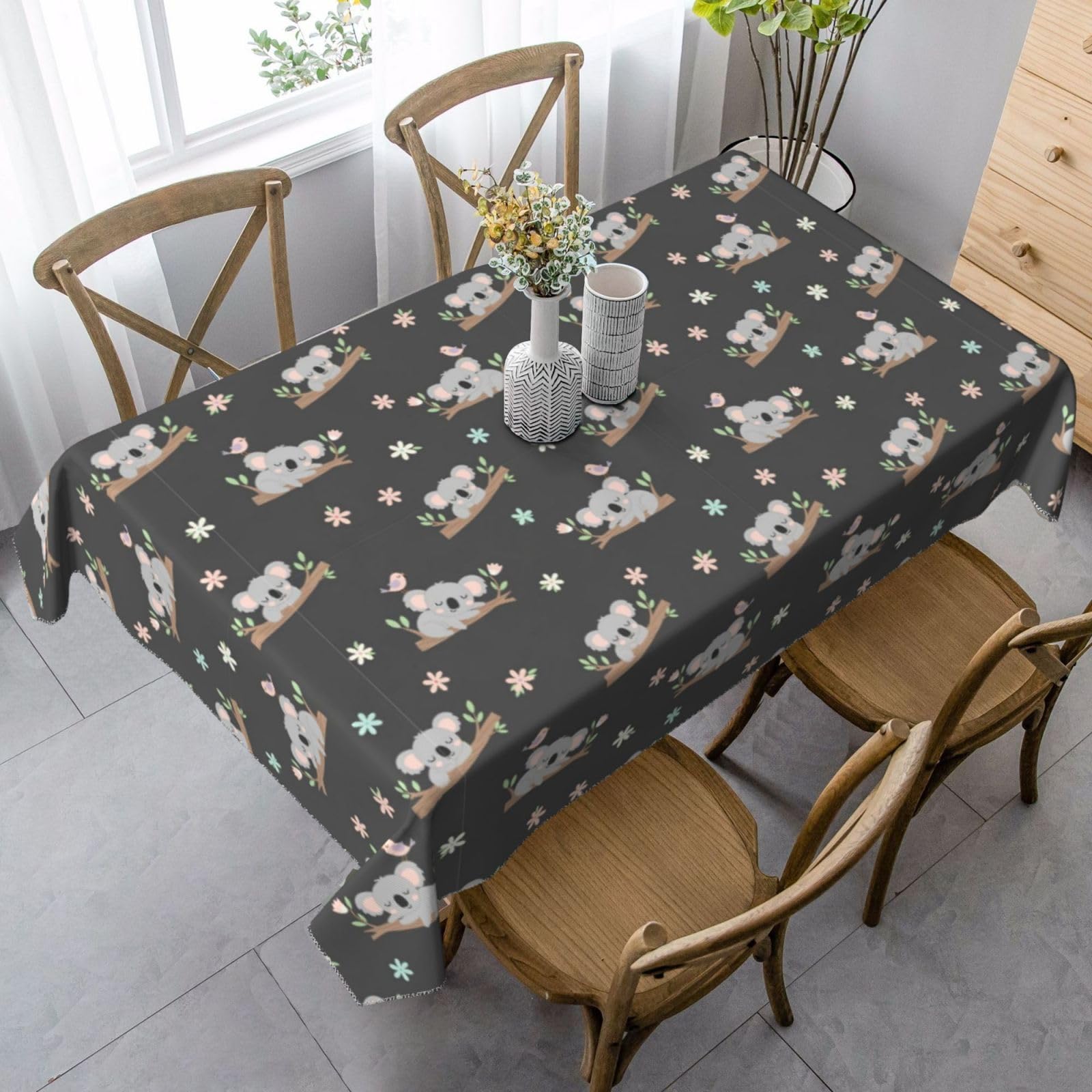 Nappe koala mignon 137x183cm imperméable en toile de table
