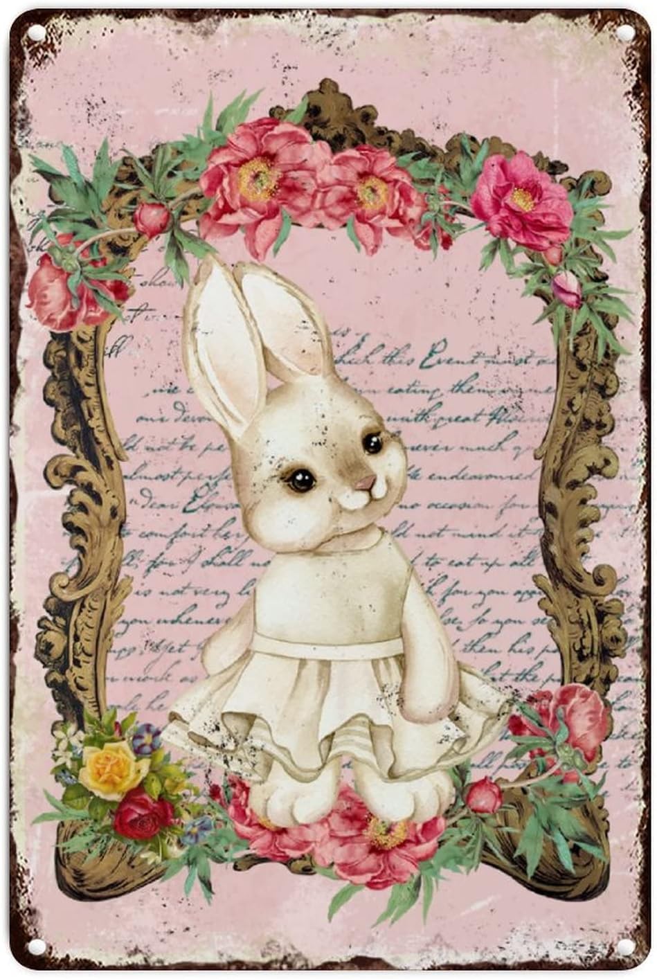 Kwqdozf Tin Sign-8 8X12 Inch God Say You Are Easter Bunny Vintage Metal Aluminum Tin Sign Door