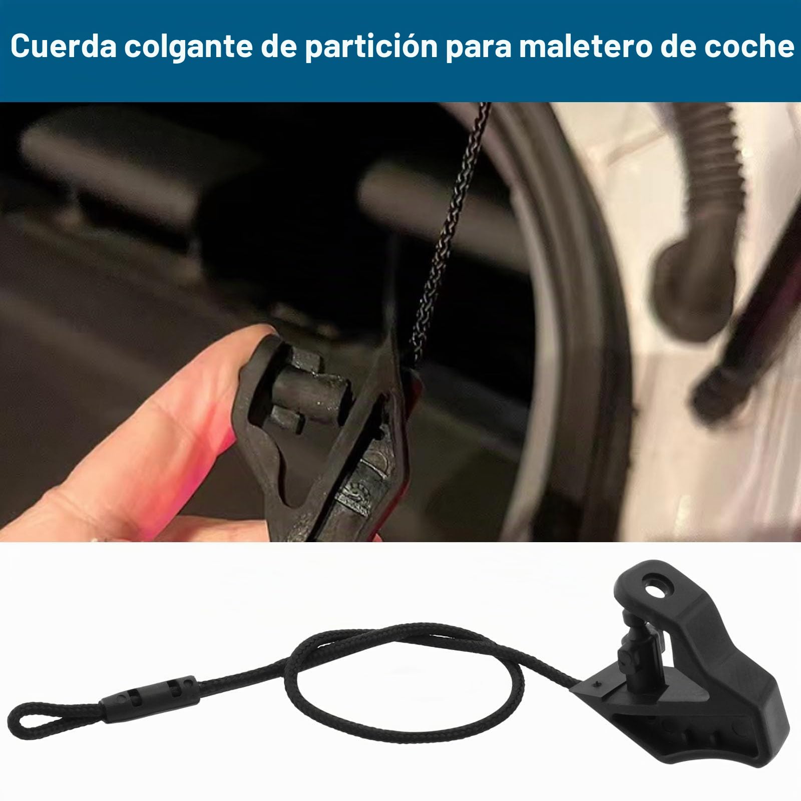 EMSea 1x Cable de Repuesto para Estante de Paquetes Izquierdo 8V4867667 Compatible con Audi A3/S3 2013-2016 Correa de Estante Trasero para Paquetes Negro