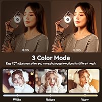 Vista 2 de Luz de relleno para teléfono Magsafe LED accesorio de luz para selfie anillo de luz ajustable compatible con Magsafe para iPhone Smartphone Negro