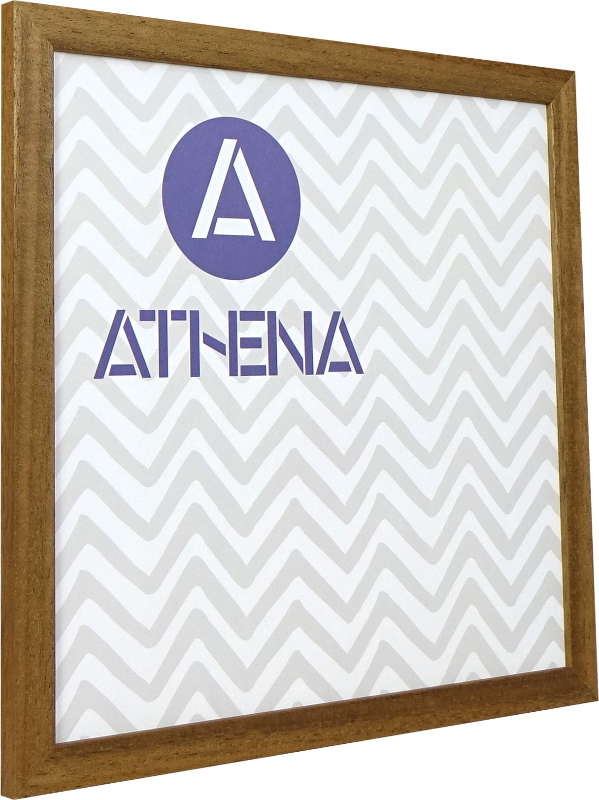 Athena Oak Honey Thin Premium Wood Picture Frame - 40 X 40Cm Square Photo Frame With Clear Styrene Sheet & Wall Mounted Hook