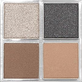 Palladio Eyeshadow Quads, Velvety Pigmented Blendable Matte, Metallic & Shimmer Finishes, Creamy Formula, Four Way Quad Eye Shadow Palette, Talc-Free (Party Rocker)