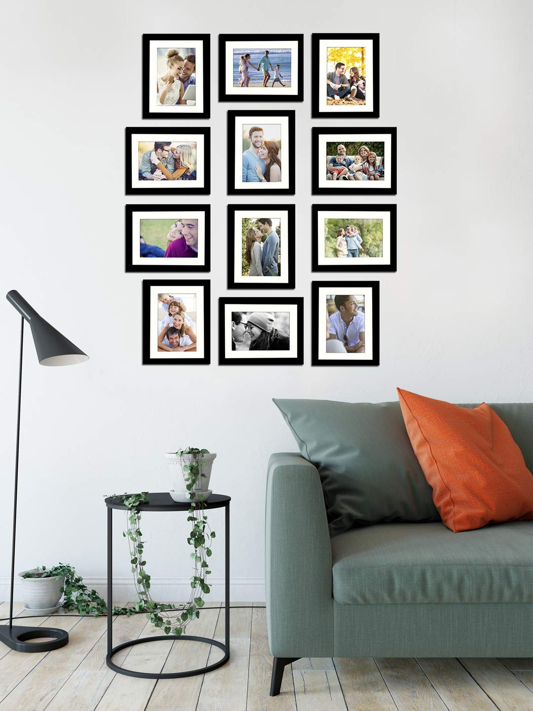 BIG ZONE Wooden Photo Frame Black (Set of 12 Items, Wall Hanging Frame) Amazon.in Home & Kitchen