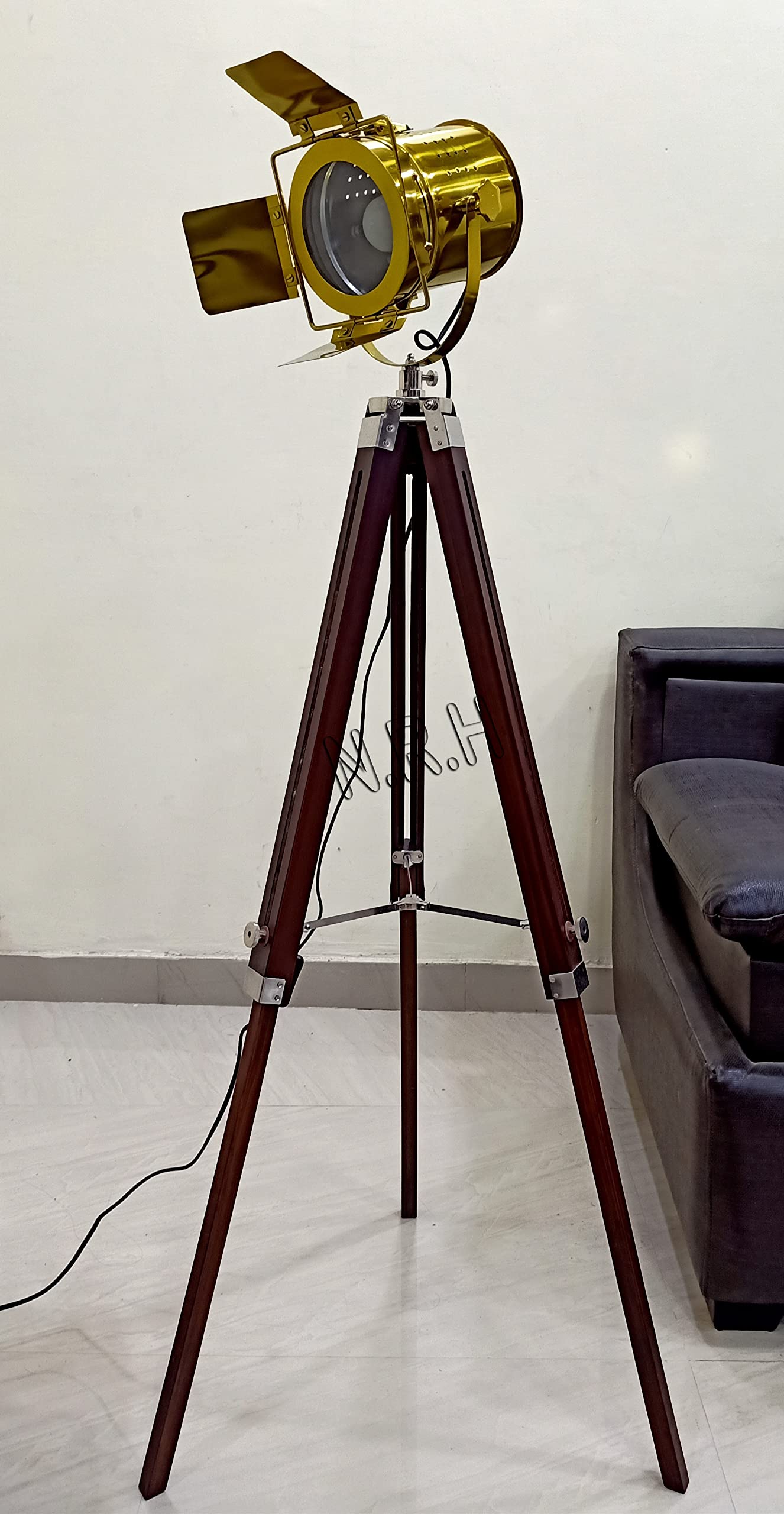 brass tripod nautical tripod floor lamp