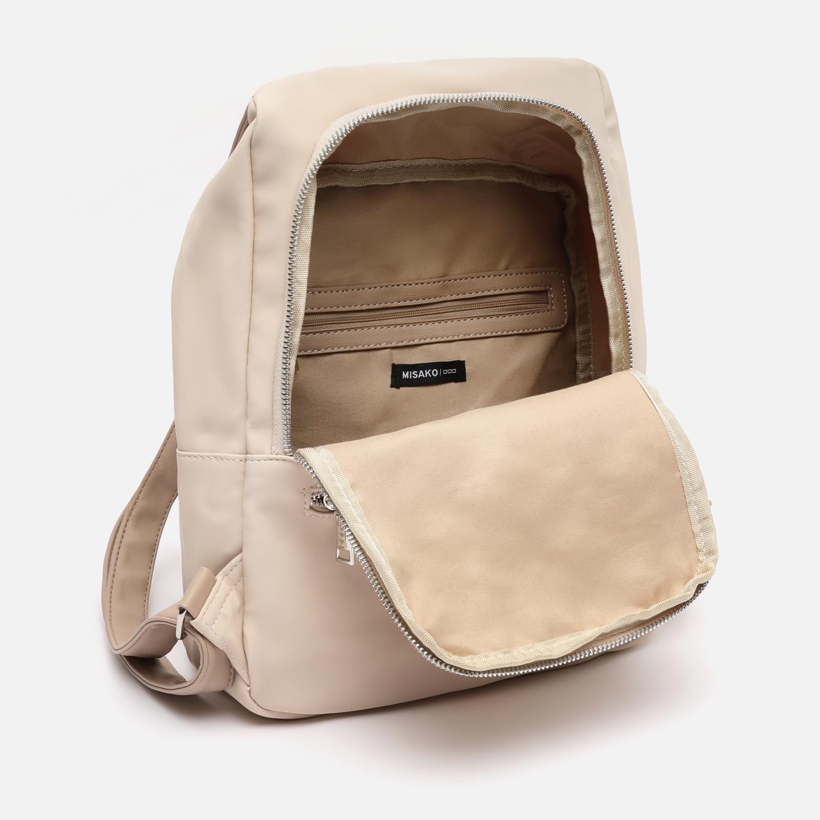 MISAKO Nova mochila antirrobo de nylon Mujer - Nova Beige 35 X 26 X 9 cm
