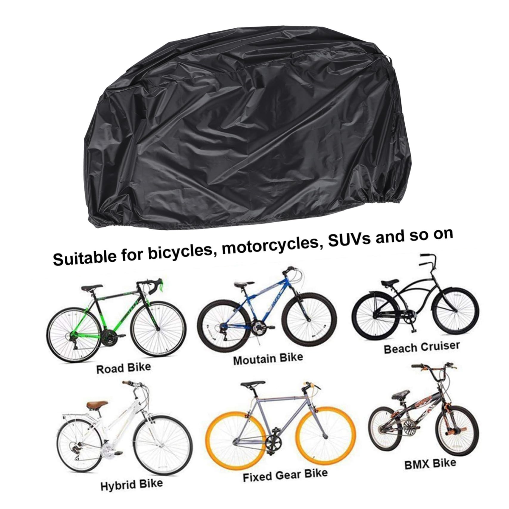 Funda Para Bicicletas De Montaña y Resistente Al Polvo Hecha De Oxford Adecuada Para Almacenamiento Al Aire y Protección De Bicicletas