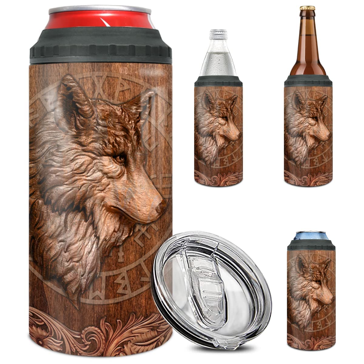 Photo 1 of  see all images * Wolves Gifts For Men Wolf 16oz Stainless Steel Insulated Tumblers
