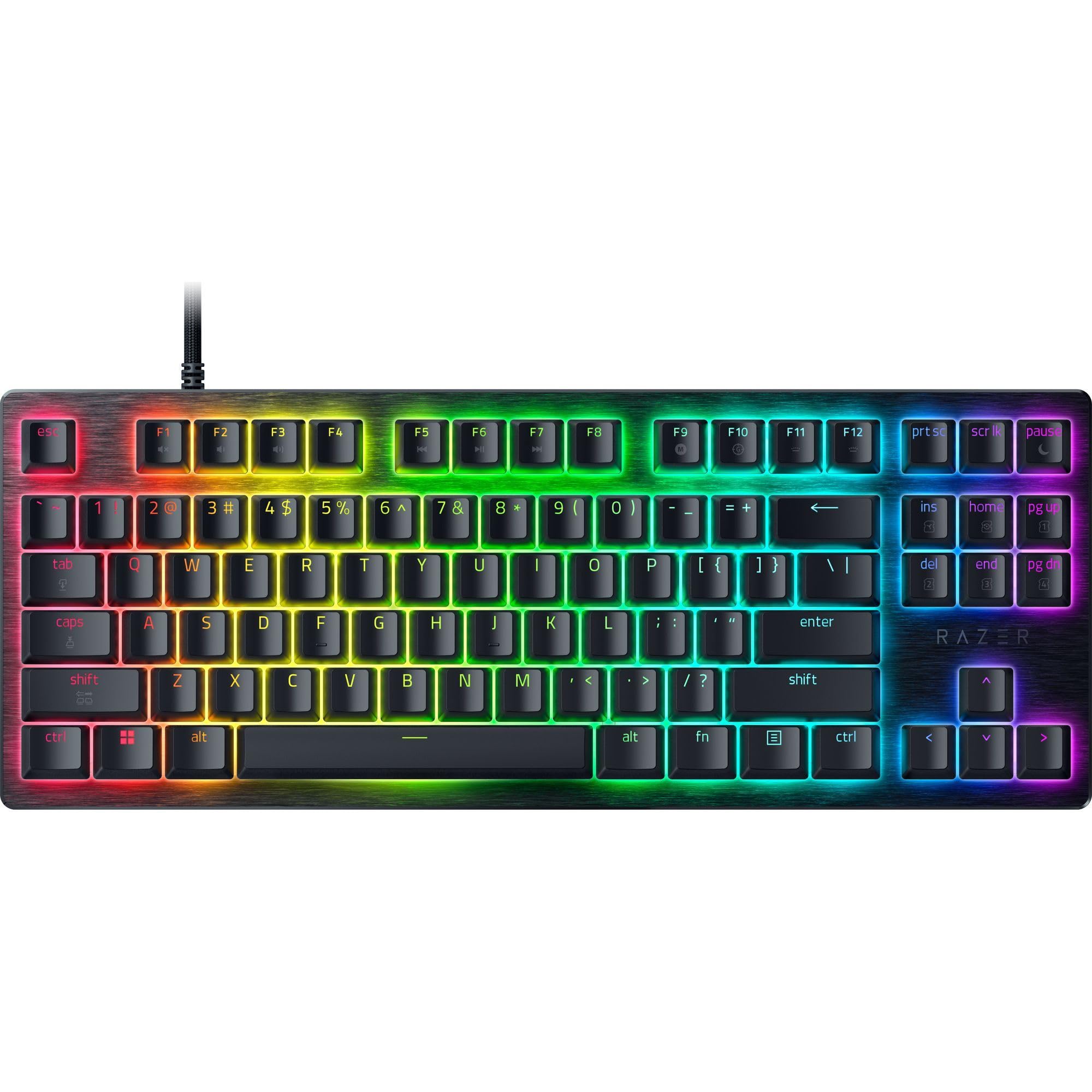Razer Huntsman V3 HE Magnetic TKL 8KHz Wired Gaming Keyboard | Hall Effect Magnetic Switches, 8000 Hz Polling, Razer Snap Flex, Snap Tap, Rapid Trigger, Adjustable Actuation, Synapse Web