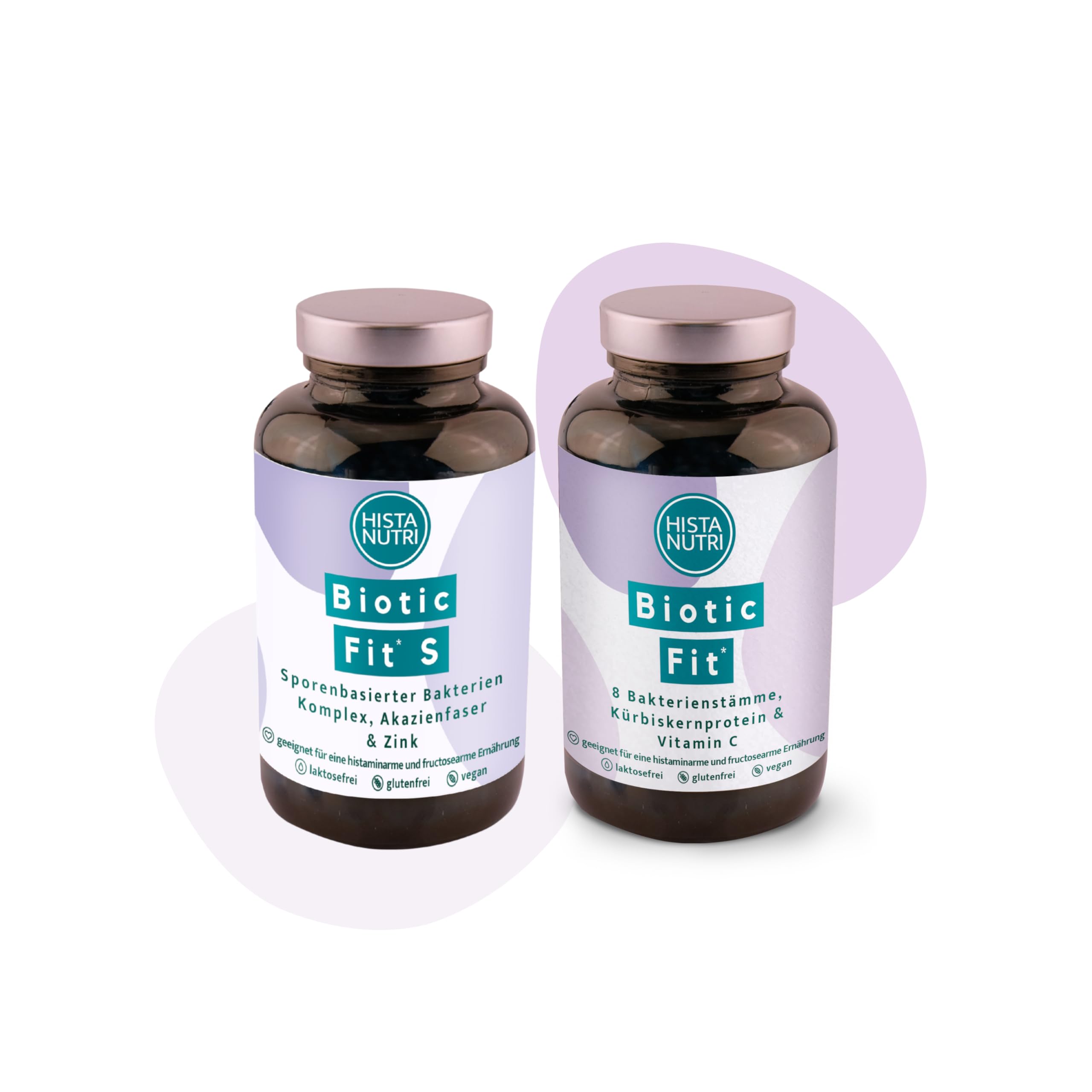 HistaNutri Biotic-Duo - Bio BioticFit & BioticFit S - glutenfrei, laktosefrei, histaminarm & vegan - HistaFood
