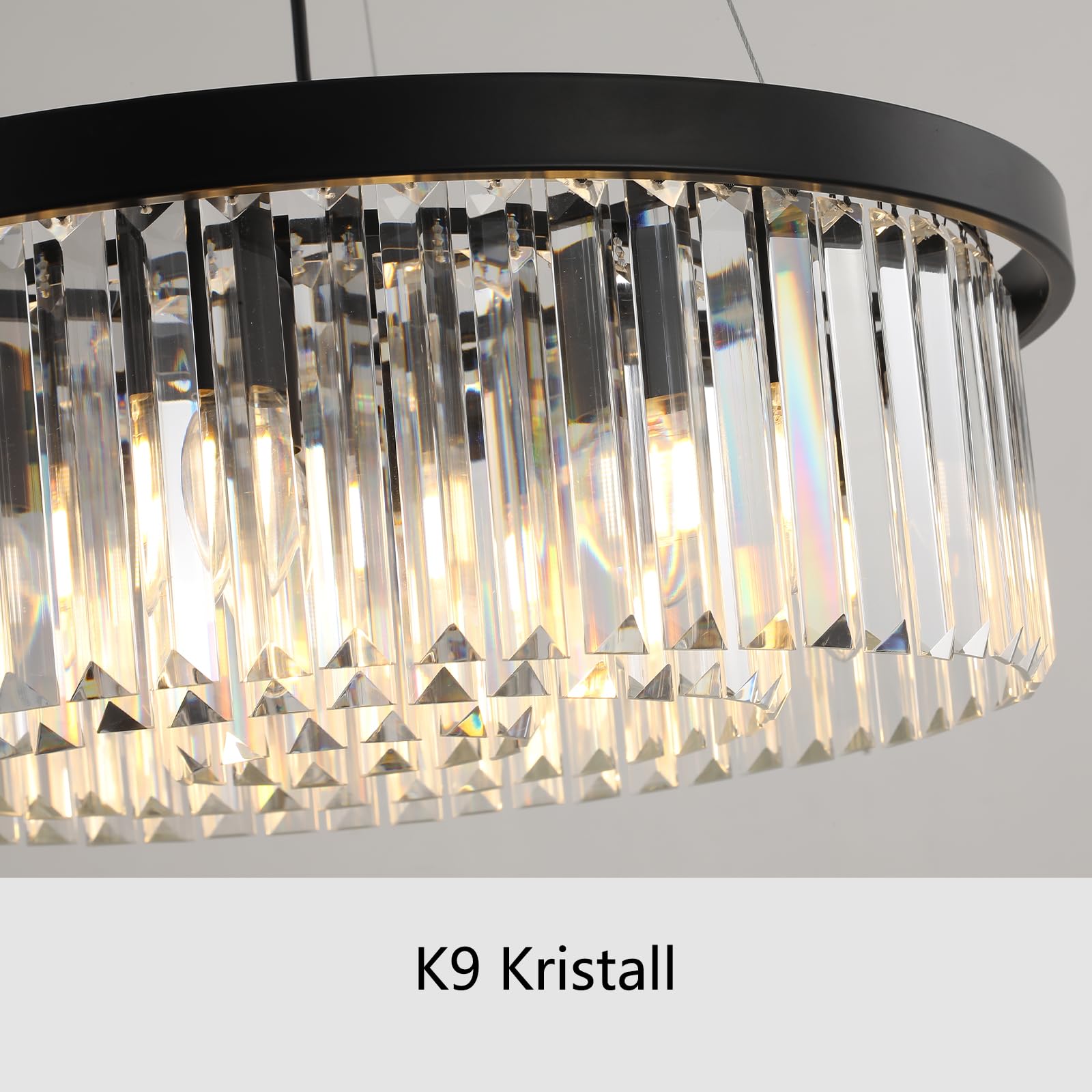 AHXIAOZN Lampadario di Cristallo Moderno, Lusso Lampadario Cristallo Soffitto, Rotondo di Plafoniera per la sala da pranzo, cucina, soggiorno, camera da letto, corridoio, caffè, bar