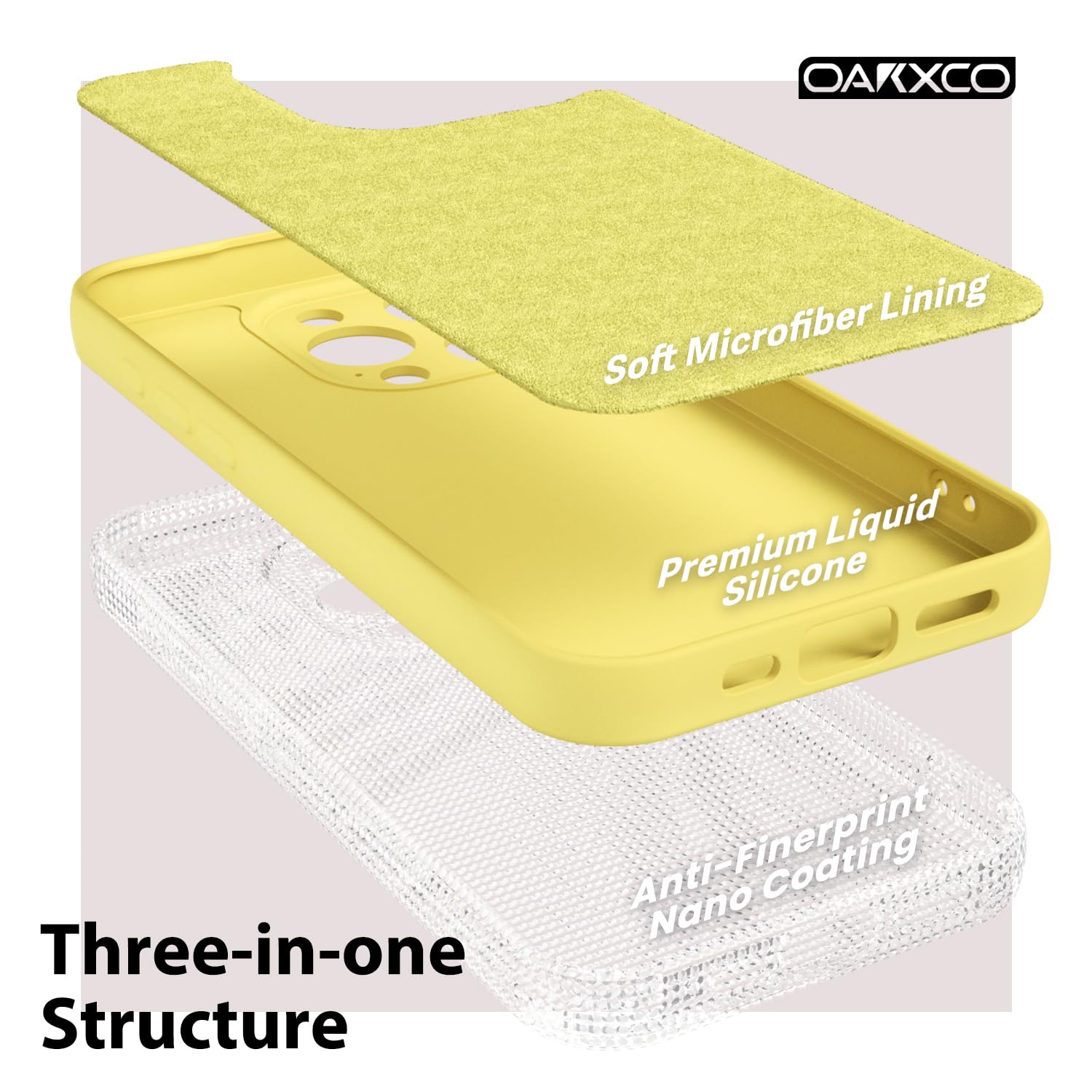 oakxco for iPhone 16 Pro Max Case Liquid Silicone, Soft Rubber Gel Elegant Aesthetic Basic Simple Cover, Cute Thin Slim TPU Matte Solid Color Plain Smooth Case for Women Girl, Light Pink — view 599
