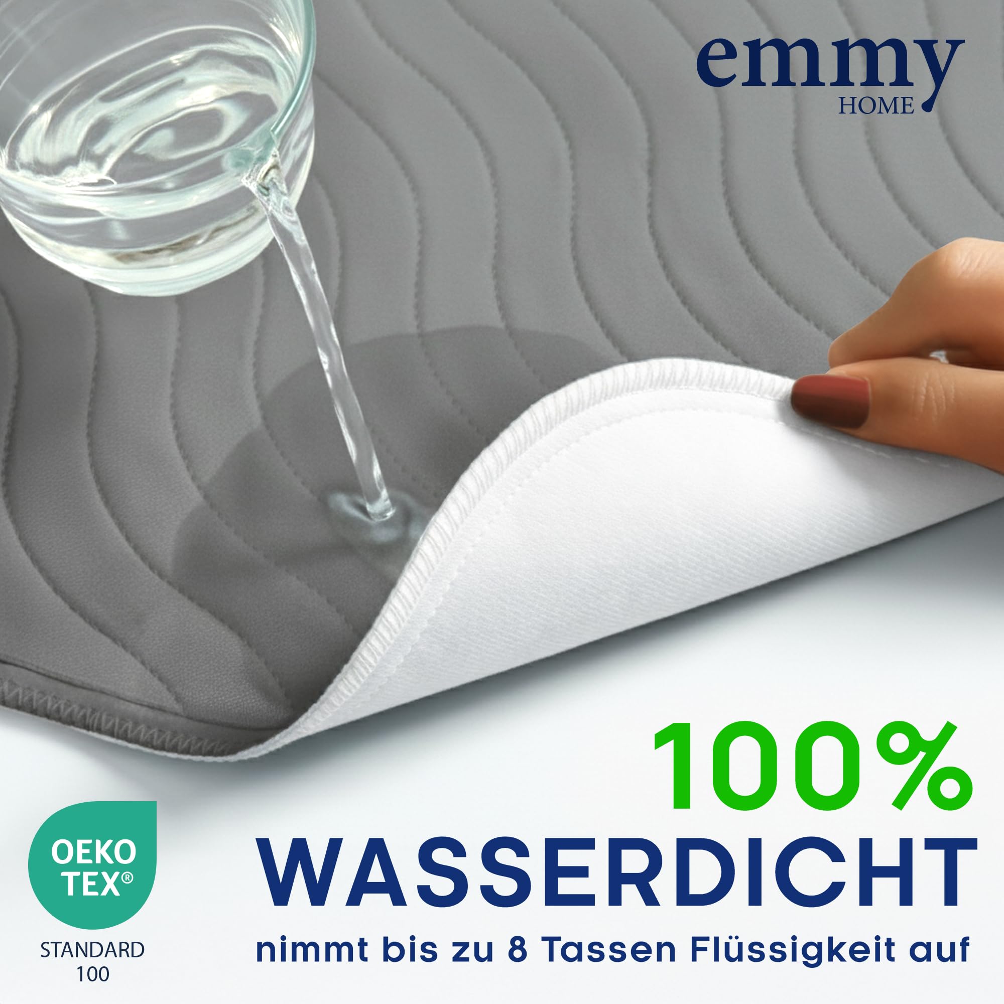 Podkładka antyinkontynencyjna 75x90 cm – Pralna osłona materaca, wodoodporny podkład pod łóżko, podkład antyinkontynencyjny, podkład pod łóżko, ochrona przed wilgocią, nakładka na materac
