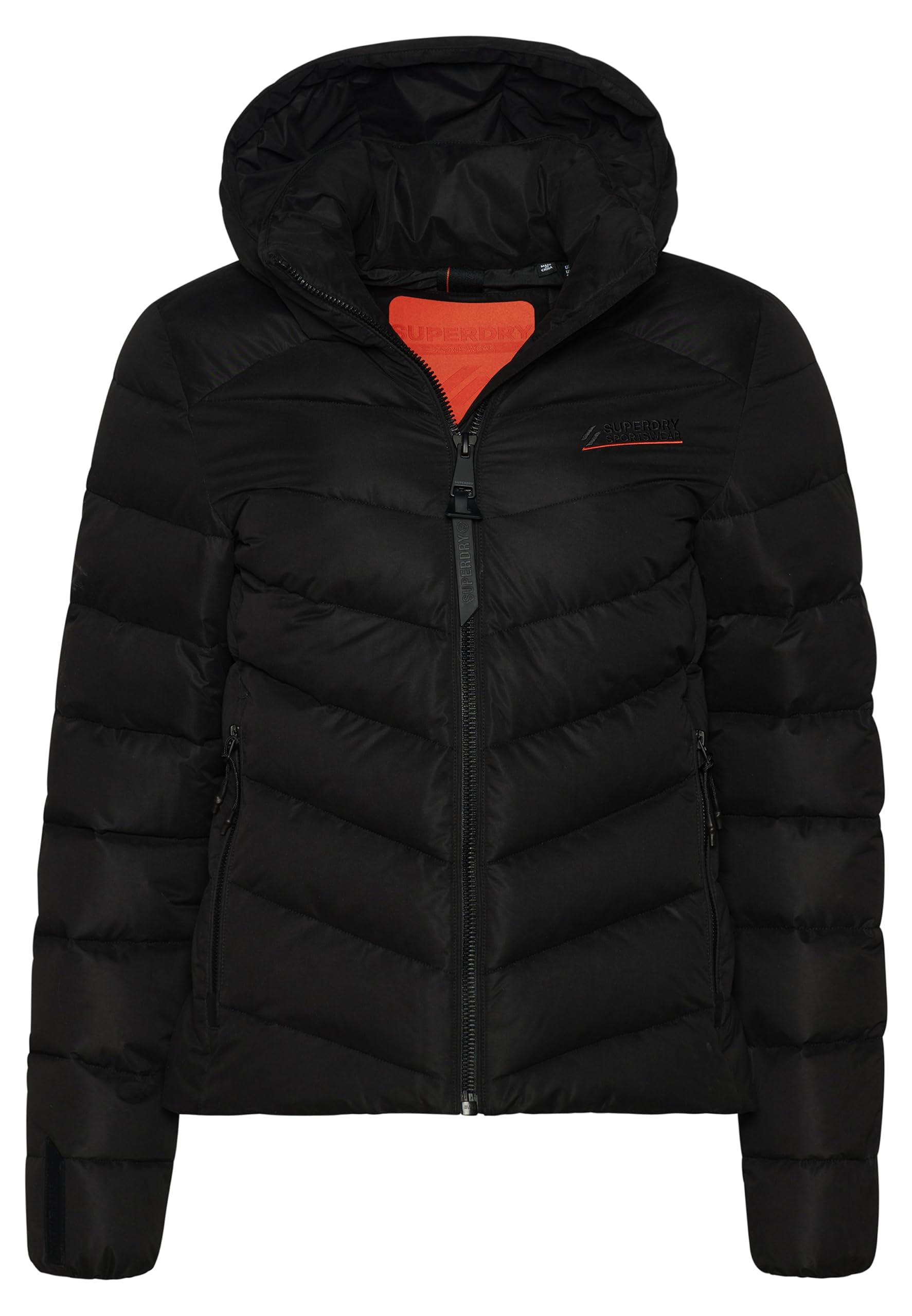 Superdry Women's Noir Hooded Microfiber Puffer