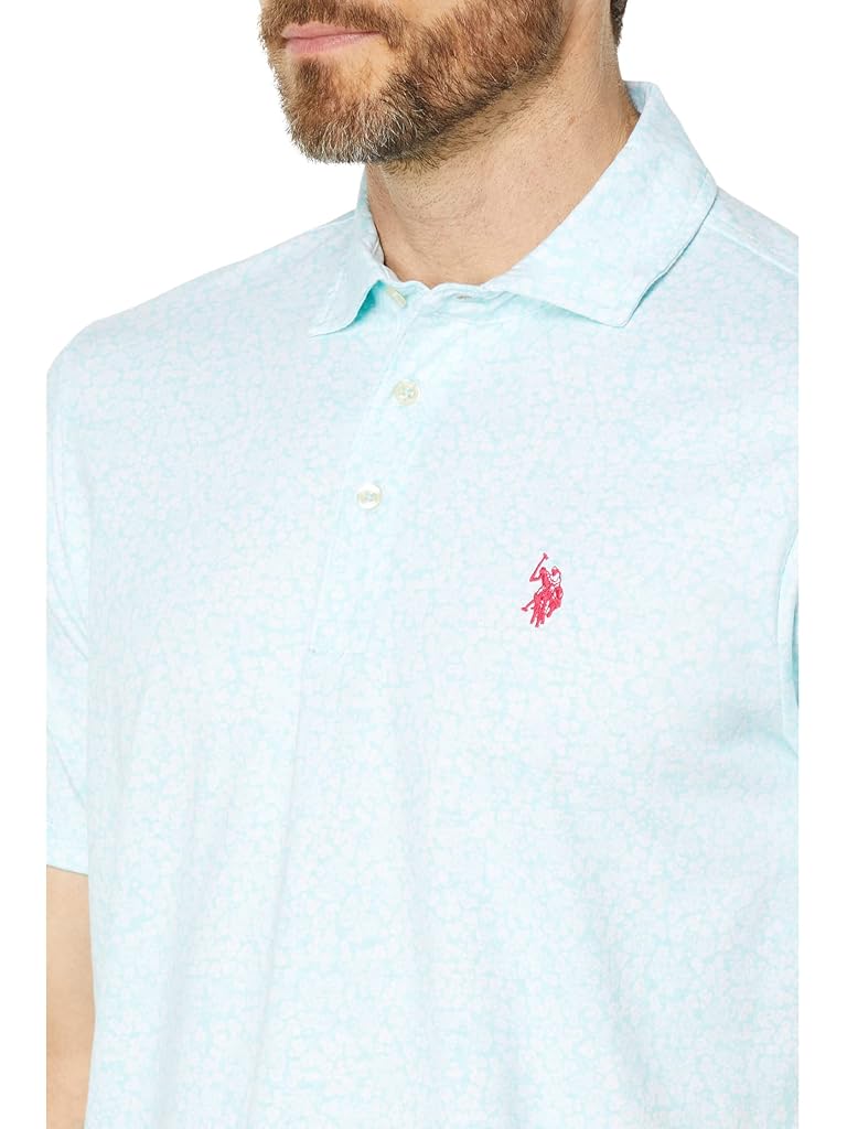 U.S. POLO ASSN. Short Sleeve Floral All Over Print Knit Shirt