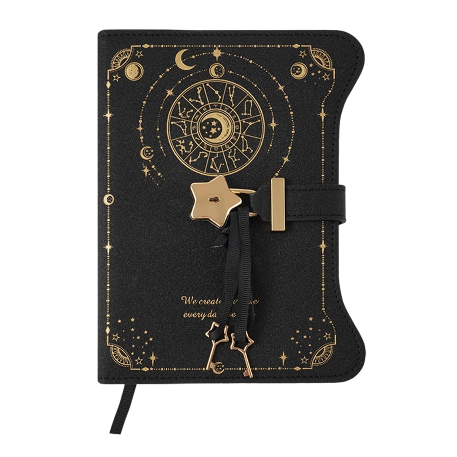 BWANGIAO Lockable Diary Notebook with Hardcover PU Journal 360 Pages Lined Ribbon Bookmarks For Offices School Travel Use