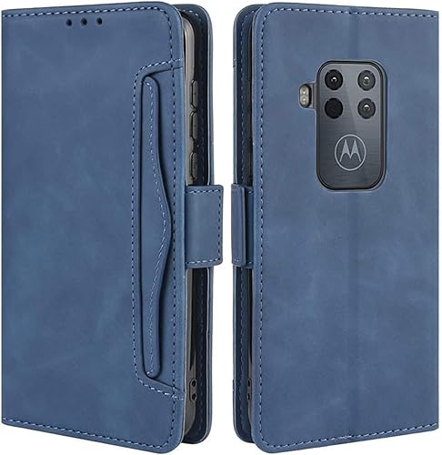Miniatura 1 de Funda para Motorola One Zoom, protección magnética de cuerpo completo, a prueba de golpes, de piel, con ranura para tarjetas, funda para teléfono