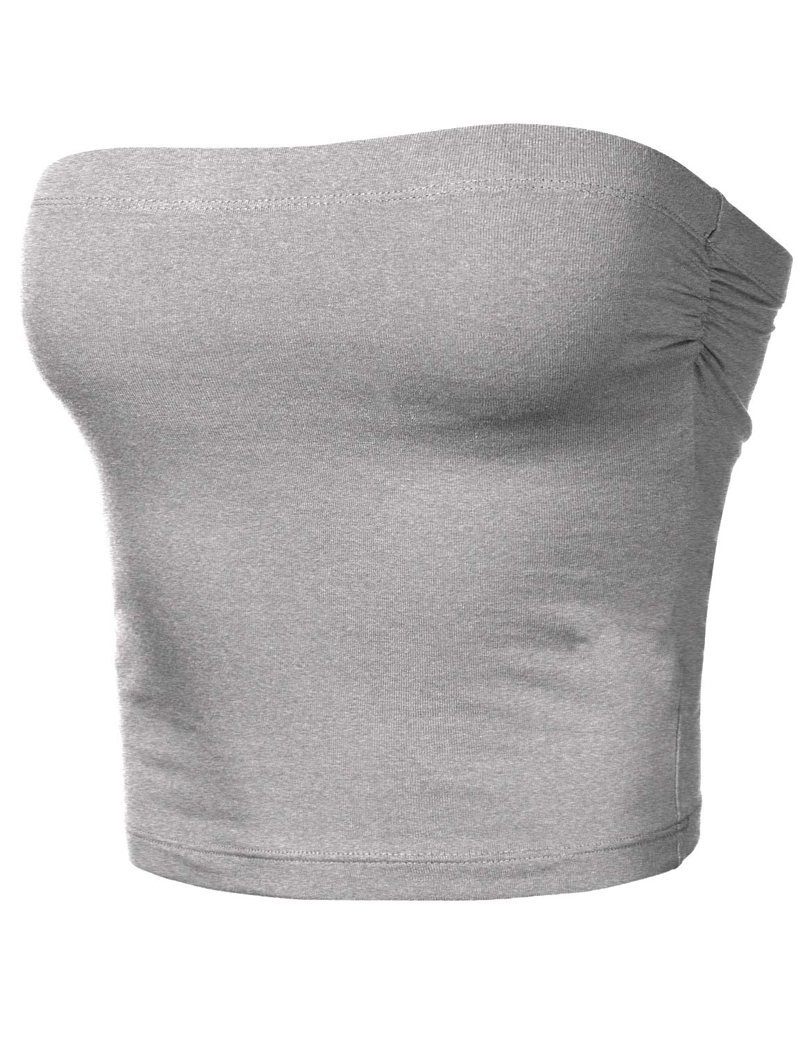 Women's Shapewear Tube Tops Strapless Ruched Built-in Shelf Bra